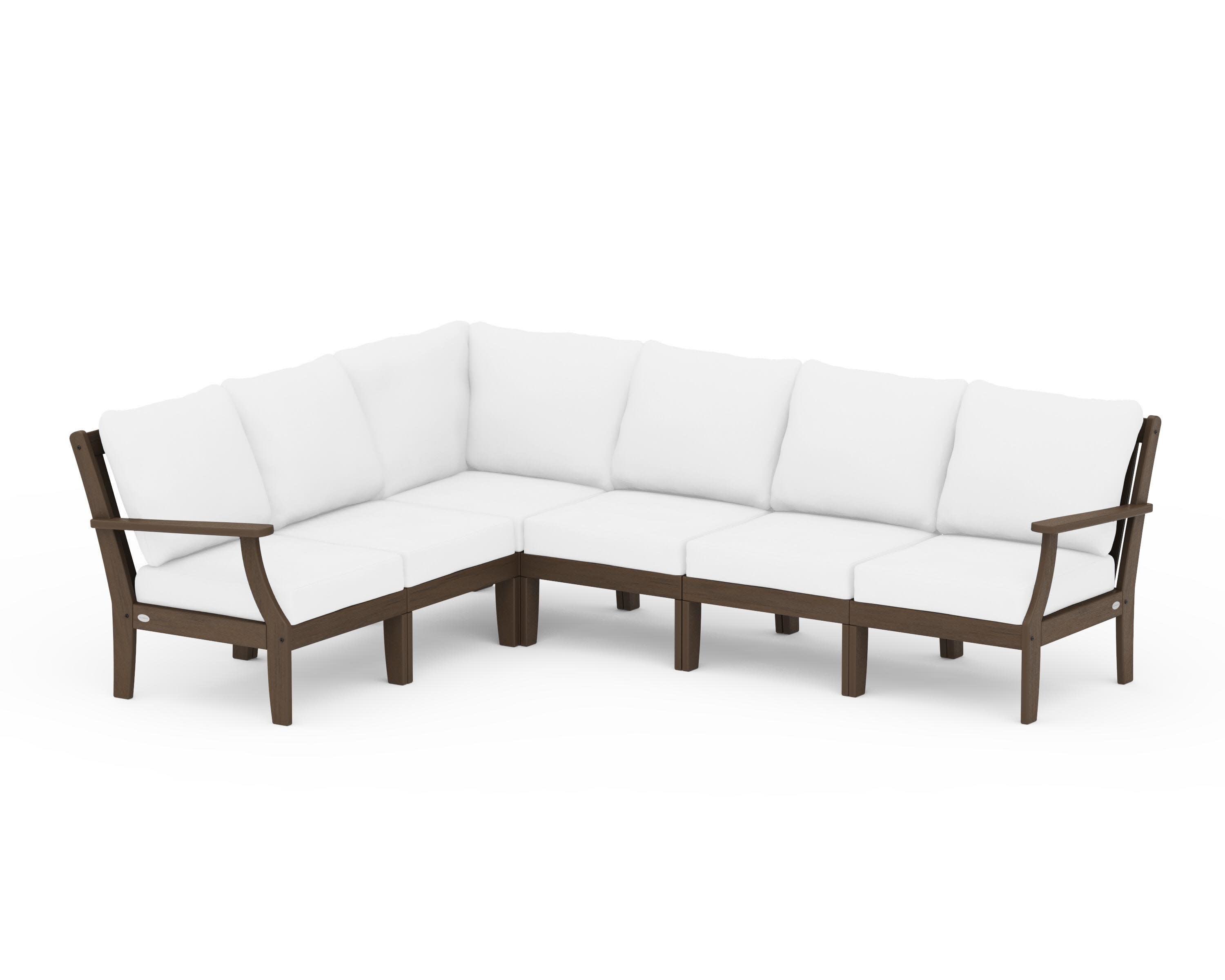 Braxton Modular 6-Piece Deep Seating Set in Kona / Natural