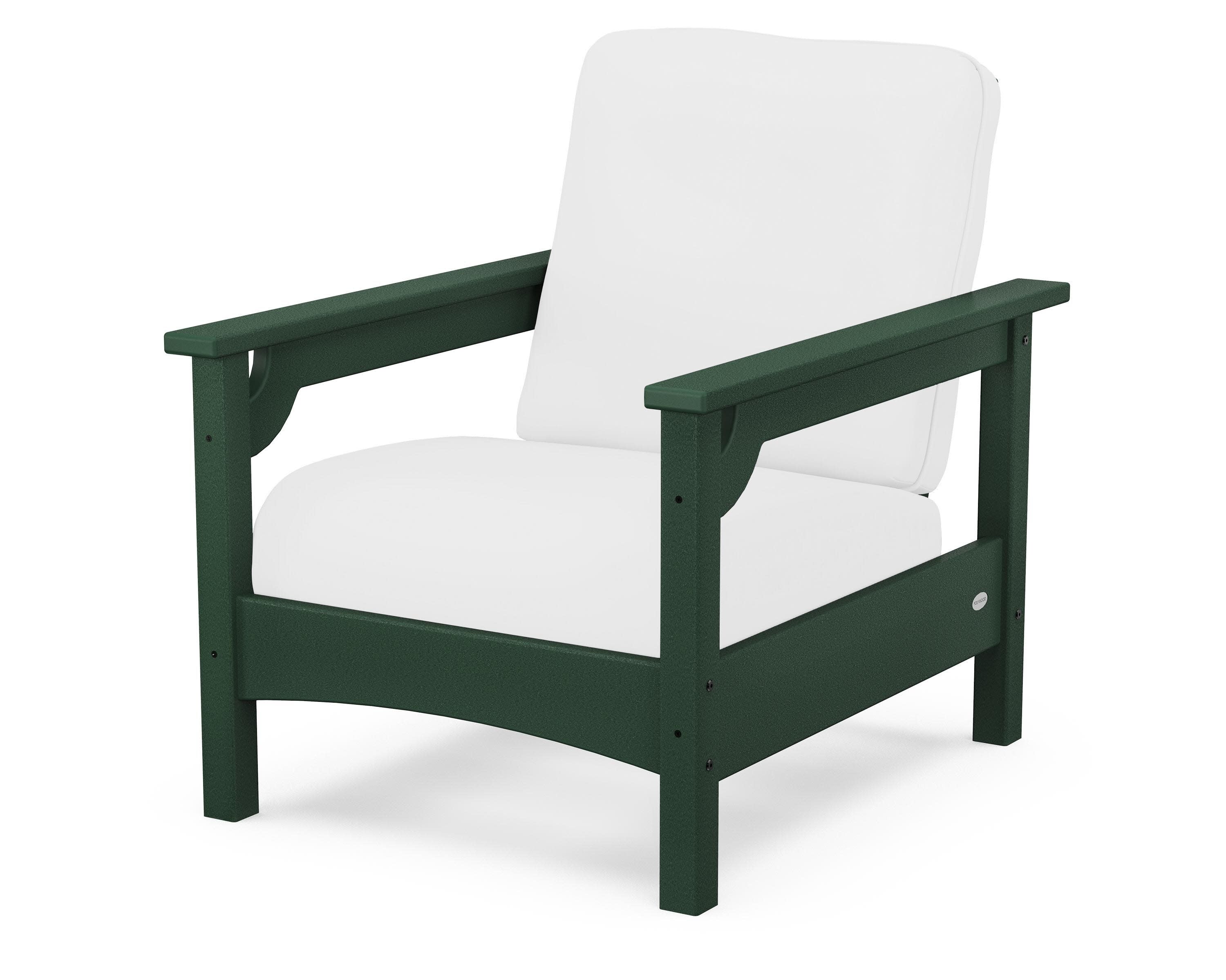 Club Chair in Green / Natural