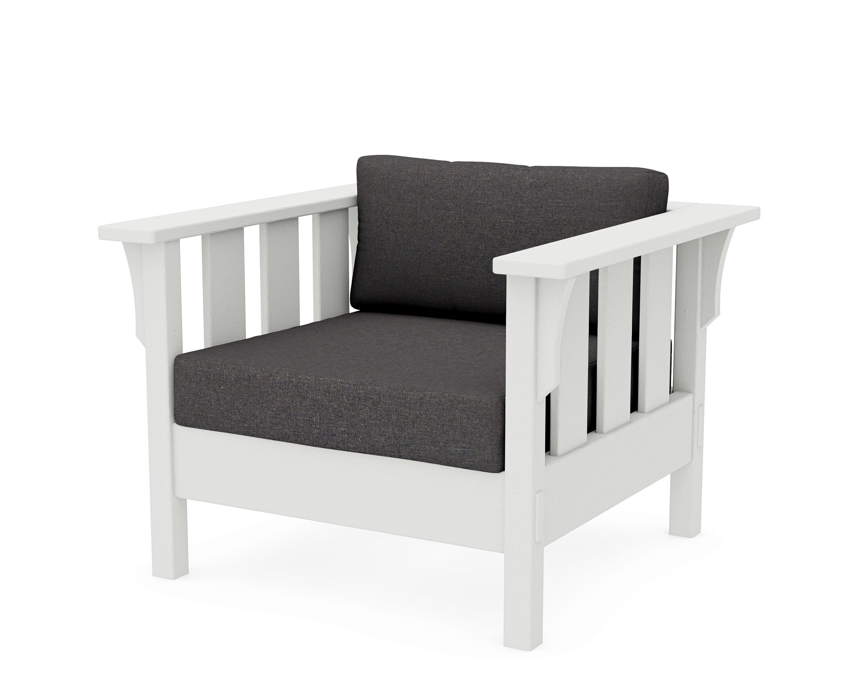 Acadia Deep Seating Chair in Vintage White / Ash Charcoal