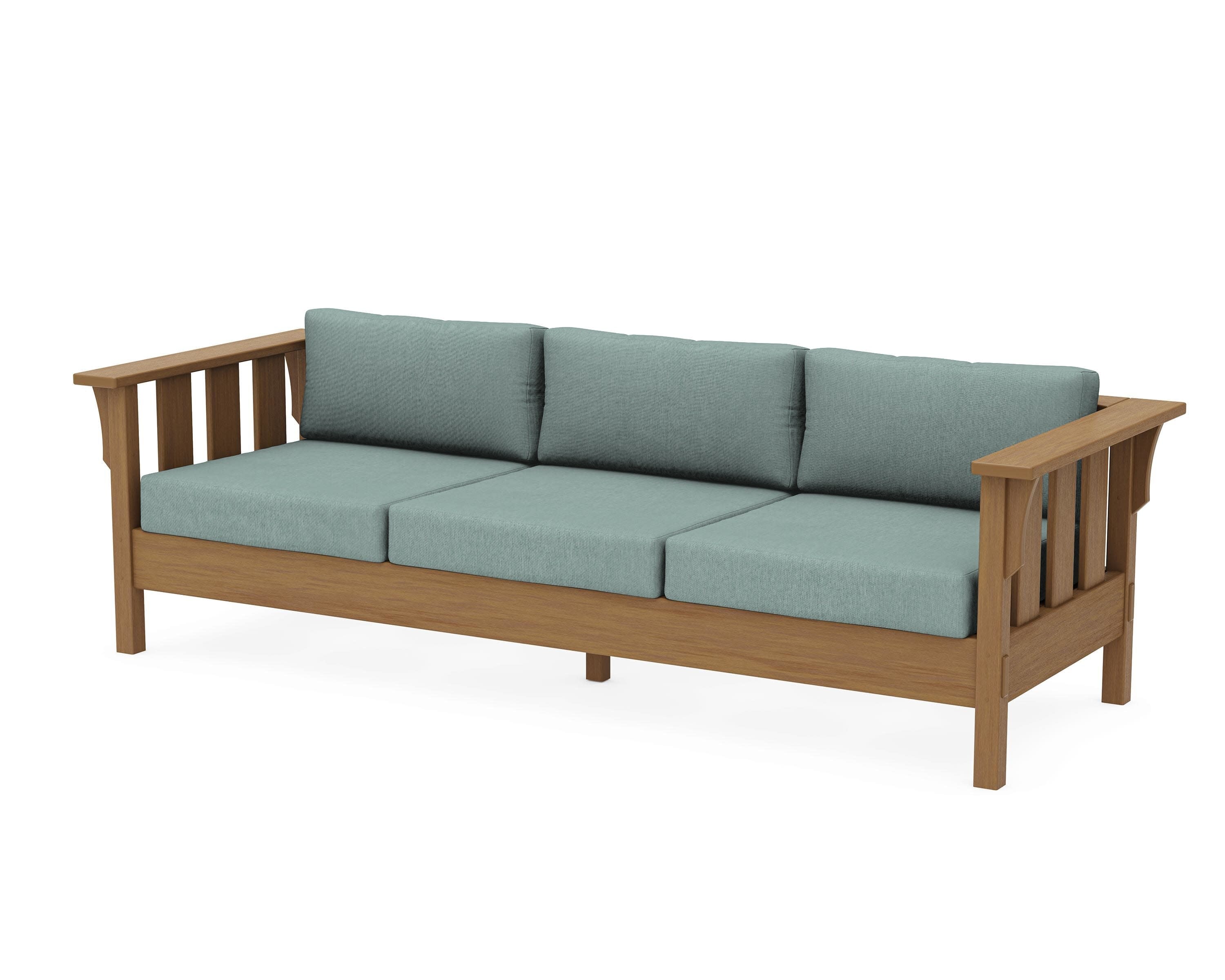 Acadia Deep Seating Sofa in Natural / Glacier Spa