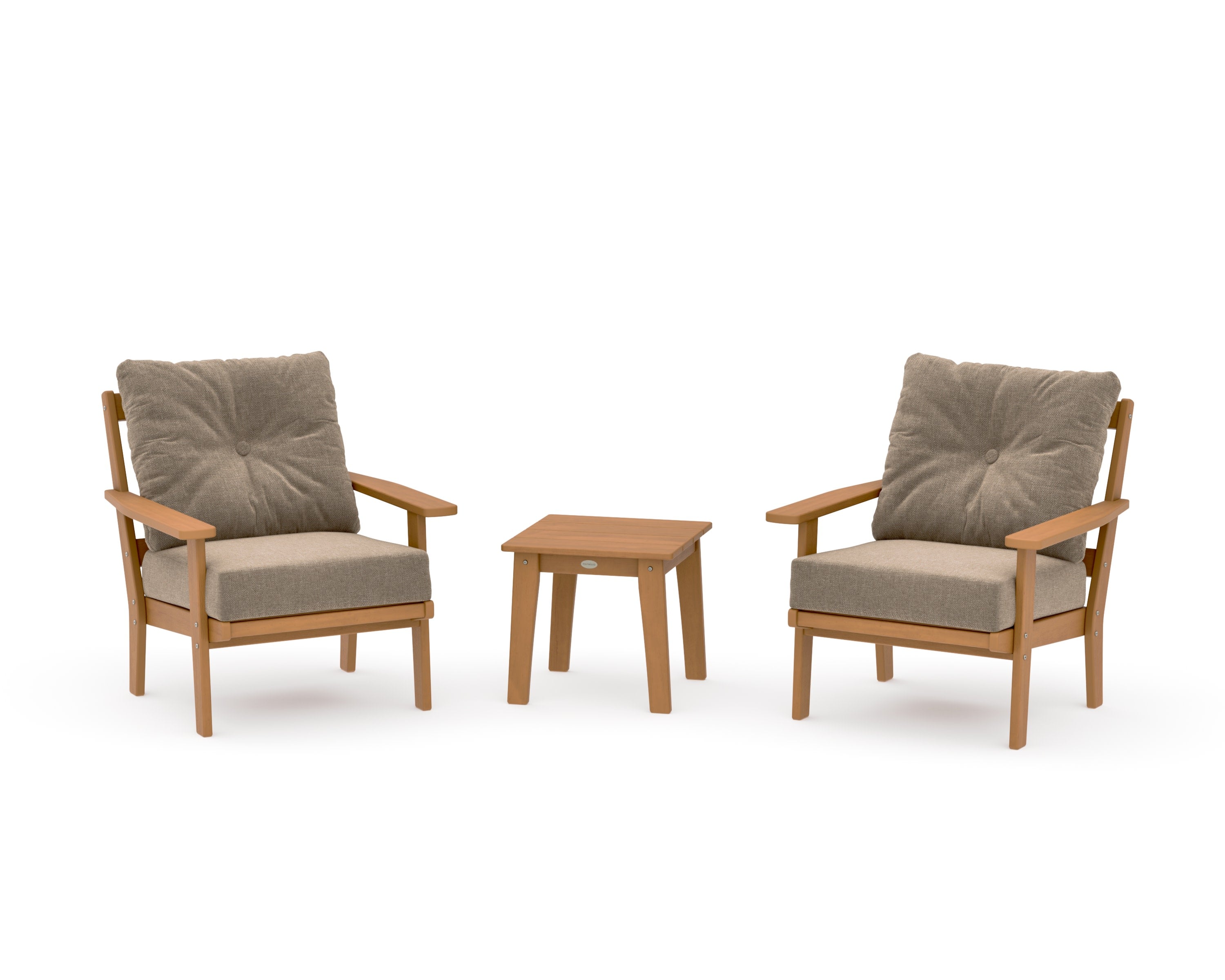 Prairie 3-Piece Deep Seating Set in Natural / Spiced Burlap