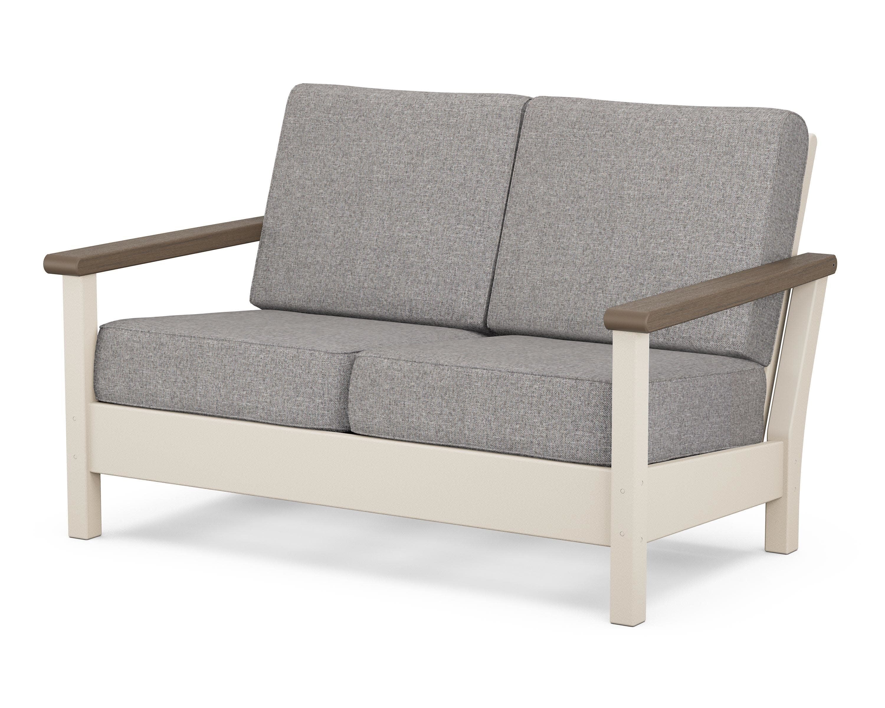 Harbour Deep Seating Loveseat in Sand / Kona / Grey Mist