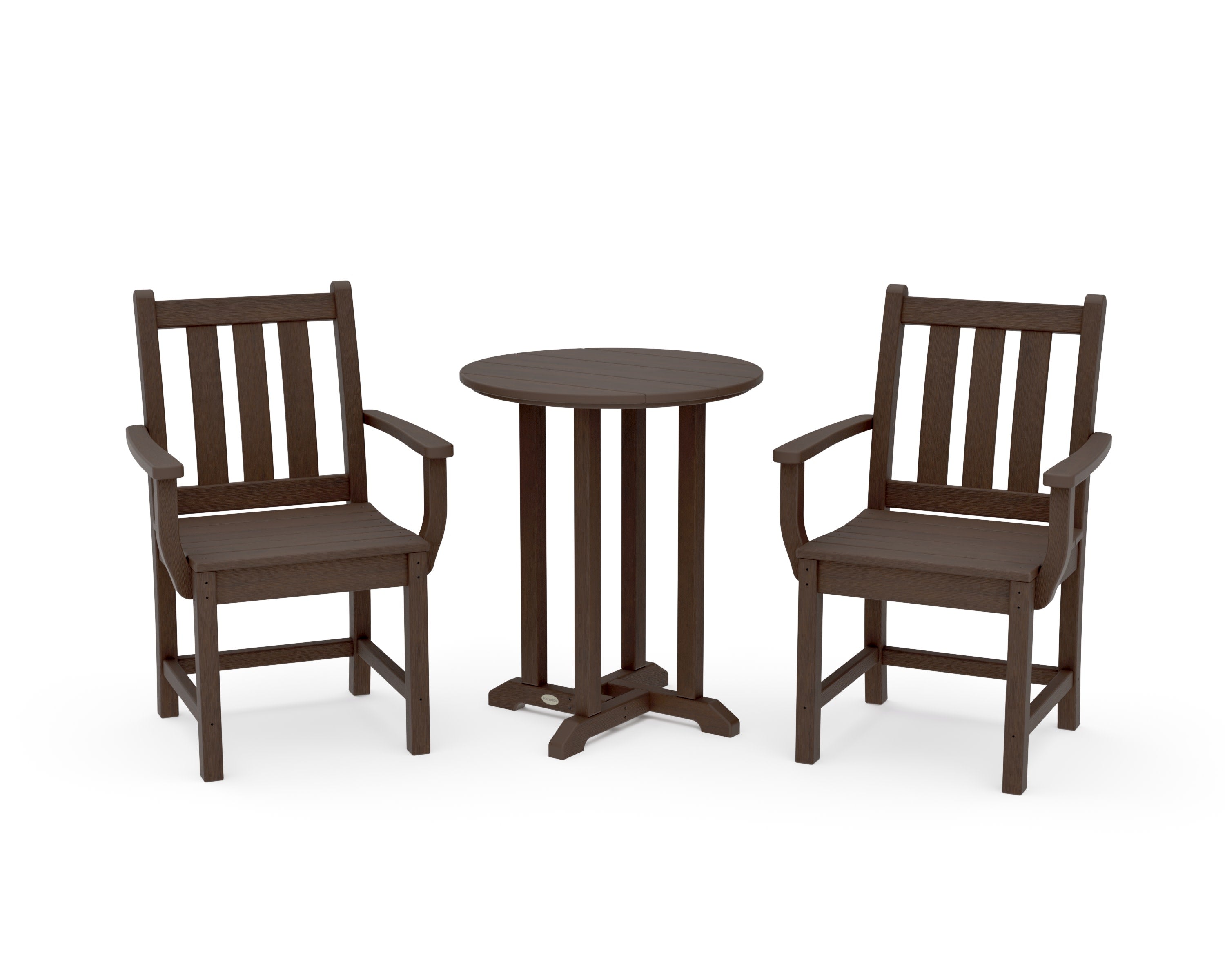 Traditional Garden 3-Piece Round Bistro Dining Set in Kona