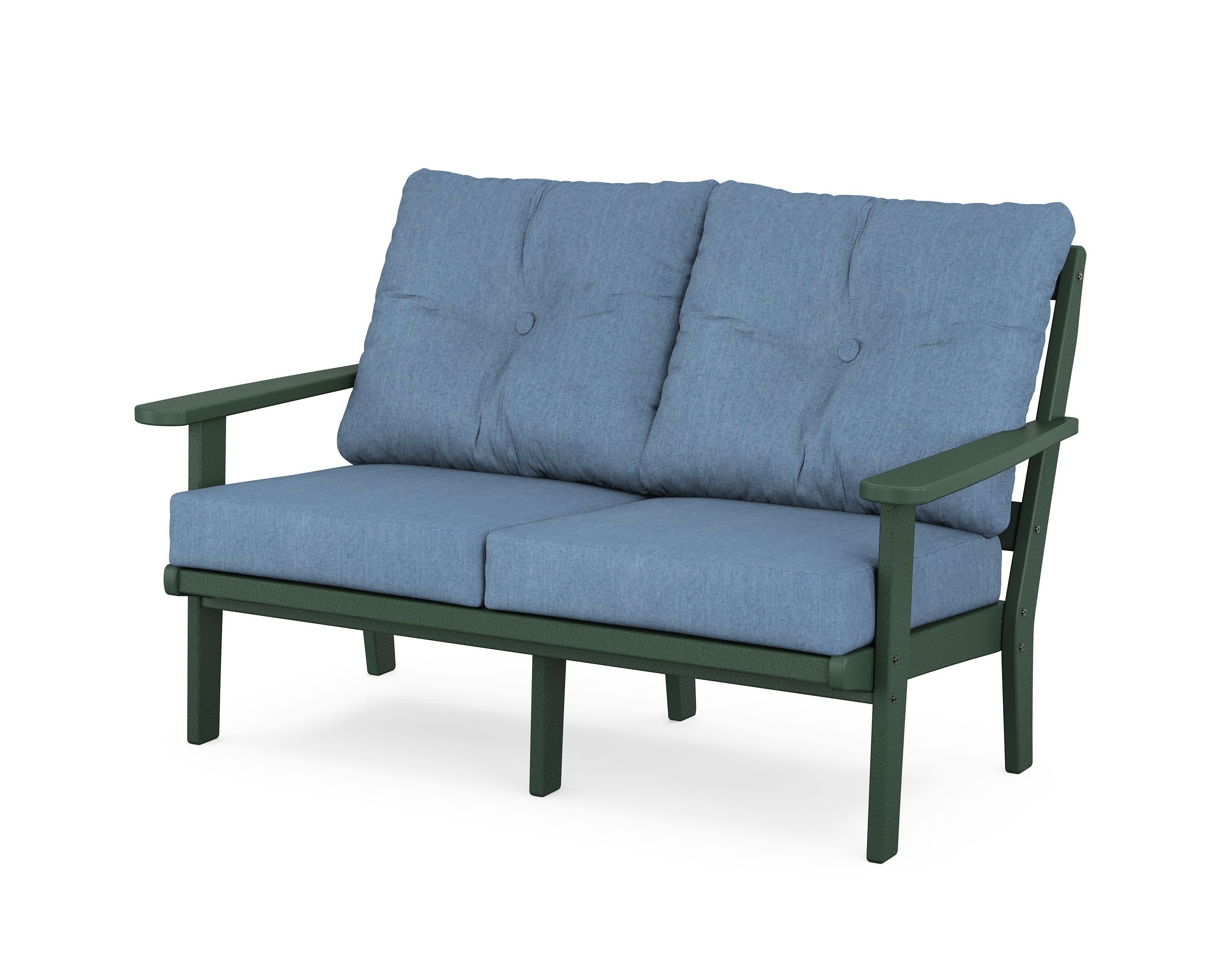 Mission Deep SeatingLoveseat in Green / Sky Blue