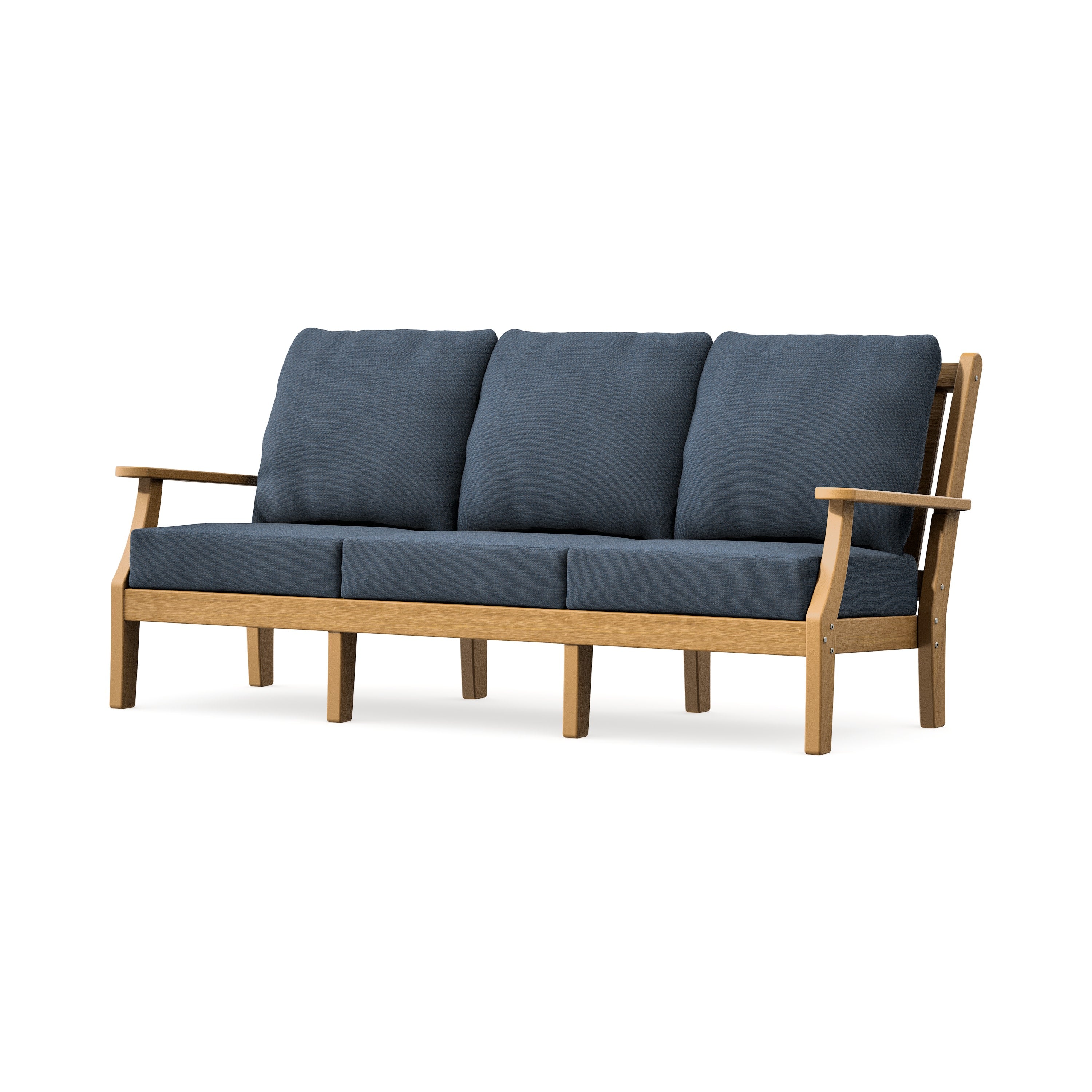 Wovendale Deep Seating Sofa in Natural / Marine Indigo