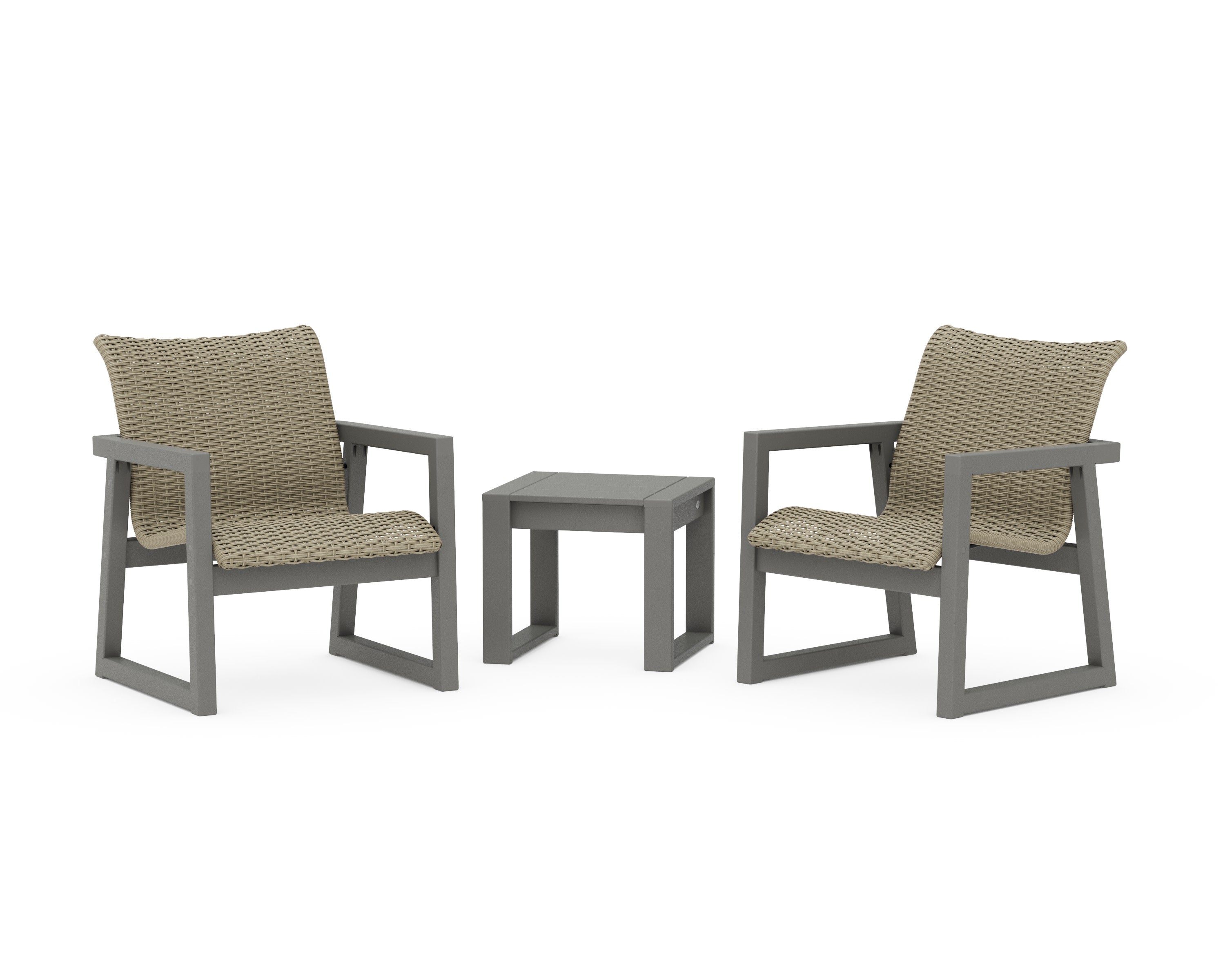 EDGE Woven 3-Piece Lounge Chair Seating Set