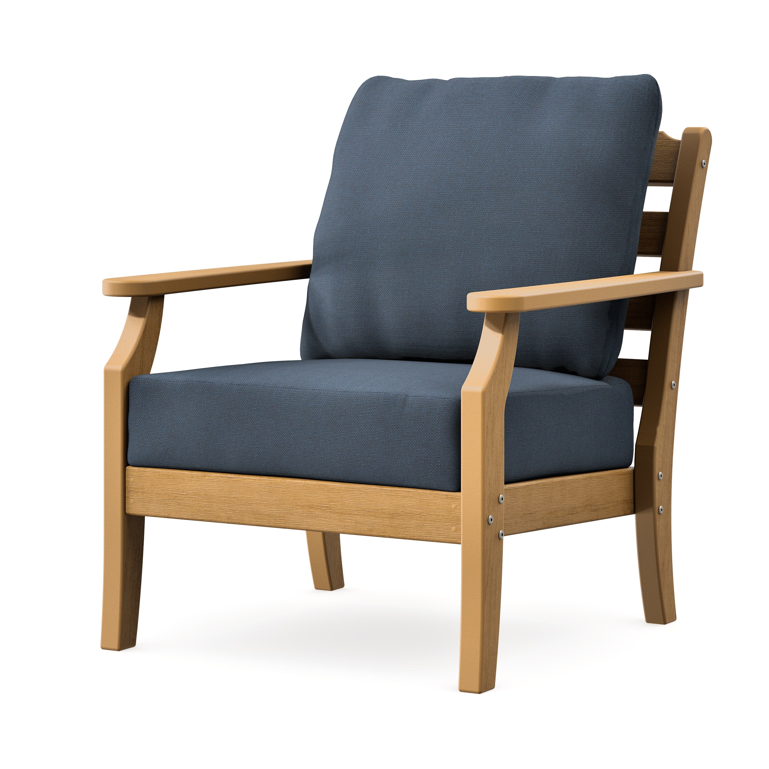 Savannah Deep Seating Chair in Natural / Marine Indigo