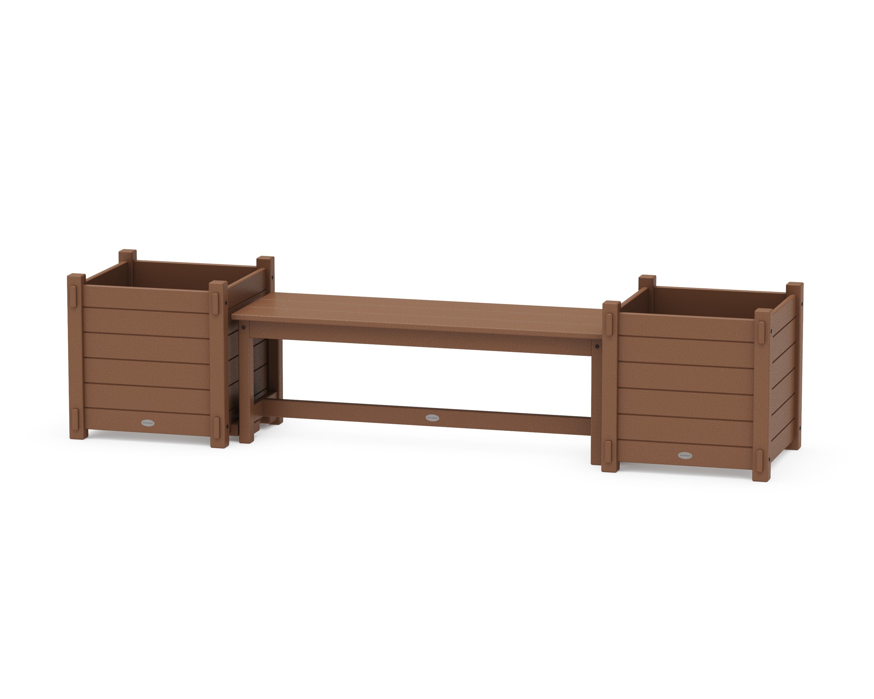 48" Nautical Straight Planter Bench Set - Large in Teak