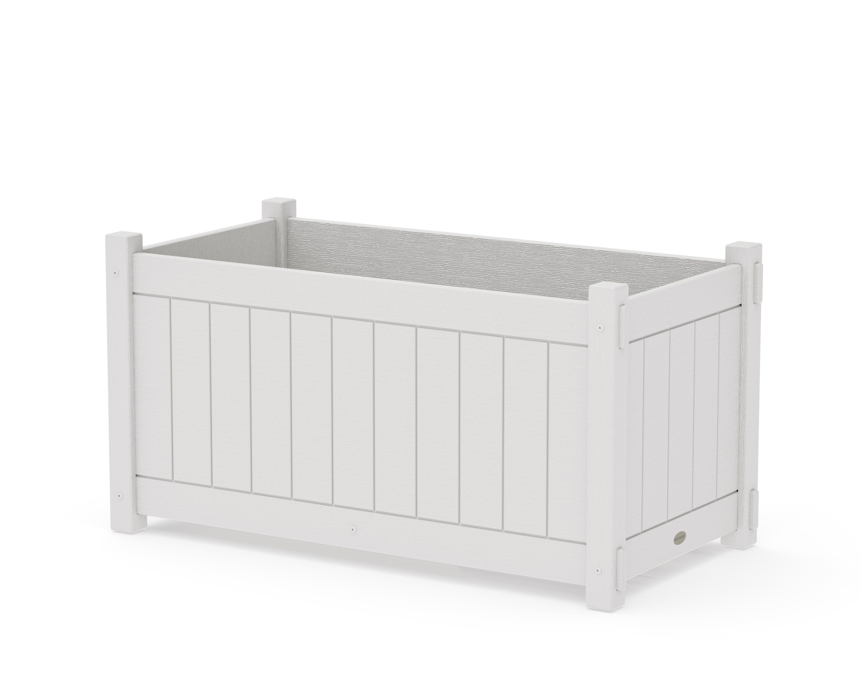 Vineyard Large Rectangle Double Planter Box in Vintage White