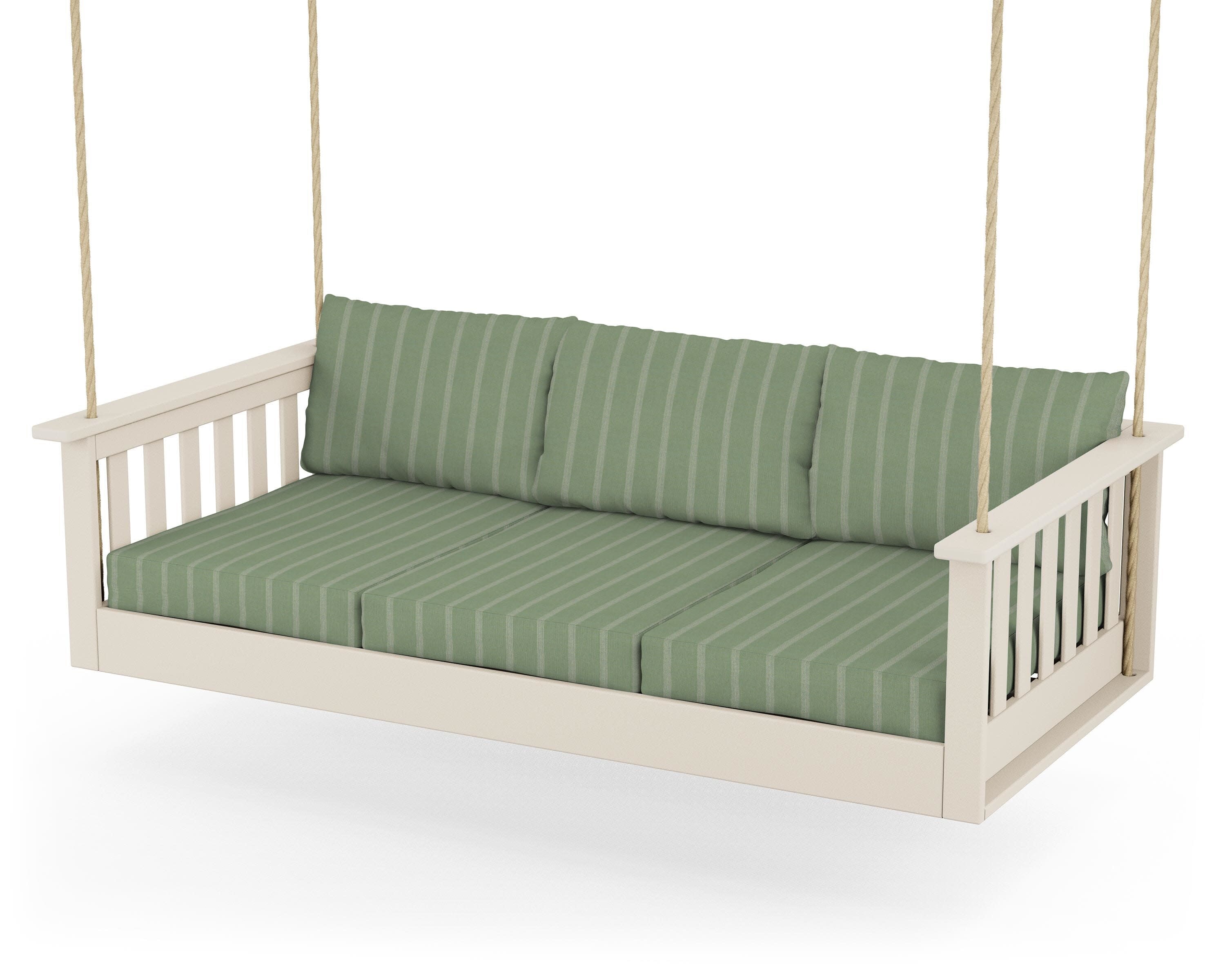 Vineyard Daybed Swing in Sand / Unwind Rainwashed