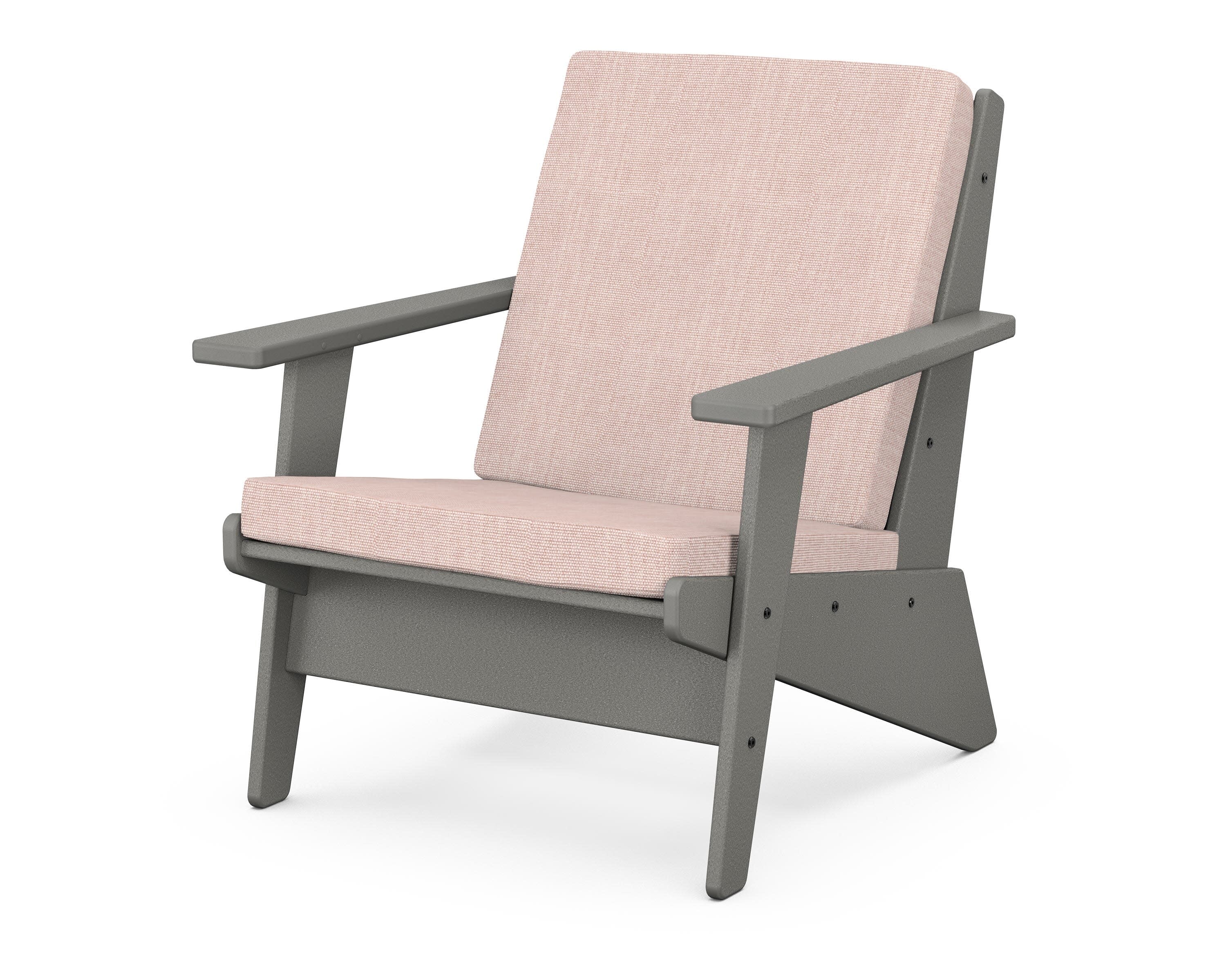 Riviera Modern Lounge Chair in Slate Grey / Play Cameo