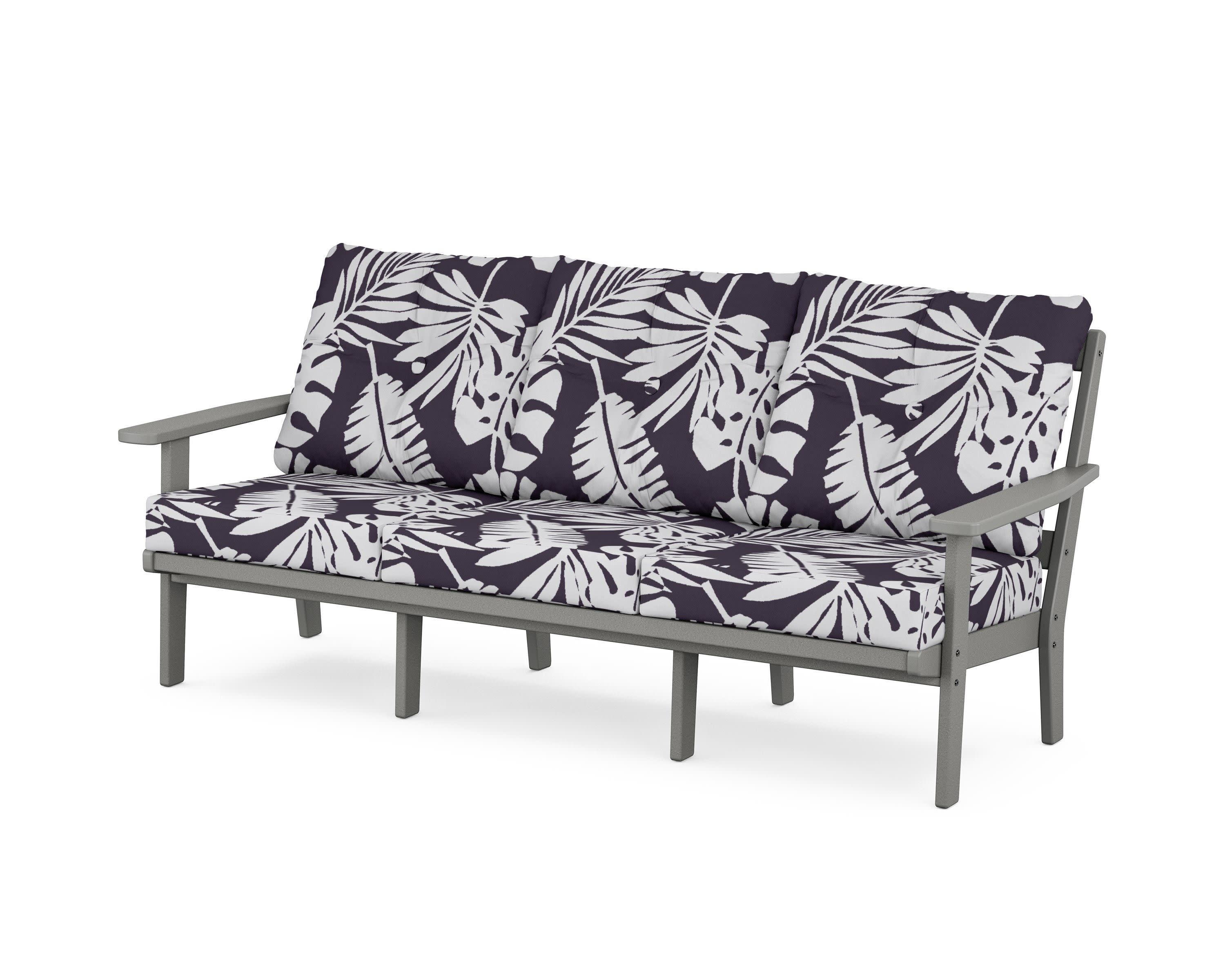Oxford Deep Seating Sofa in Slate Grey / Leaf Navy