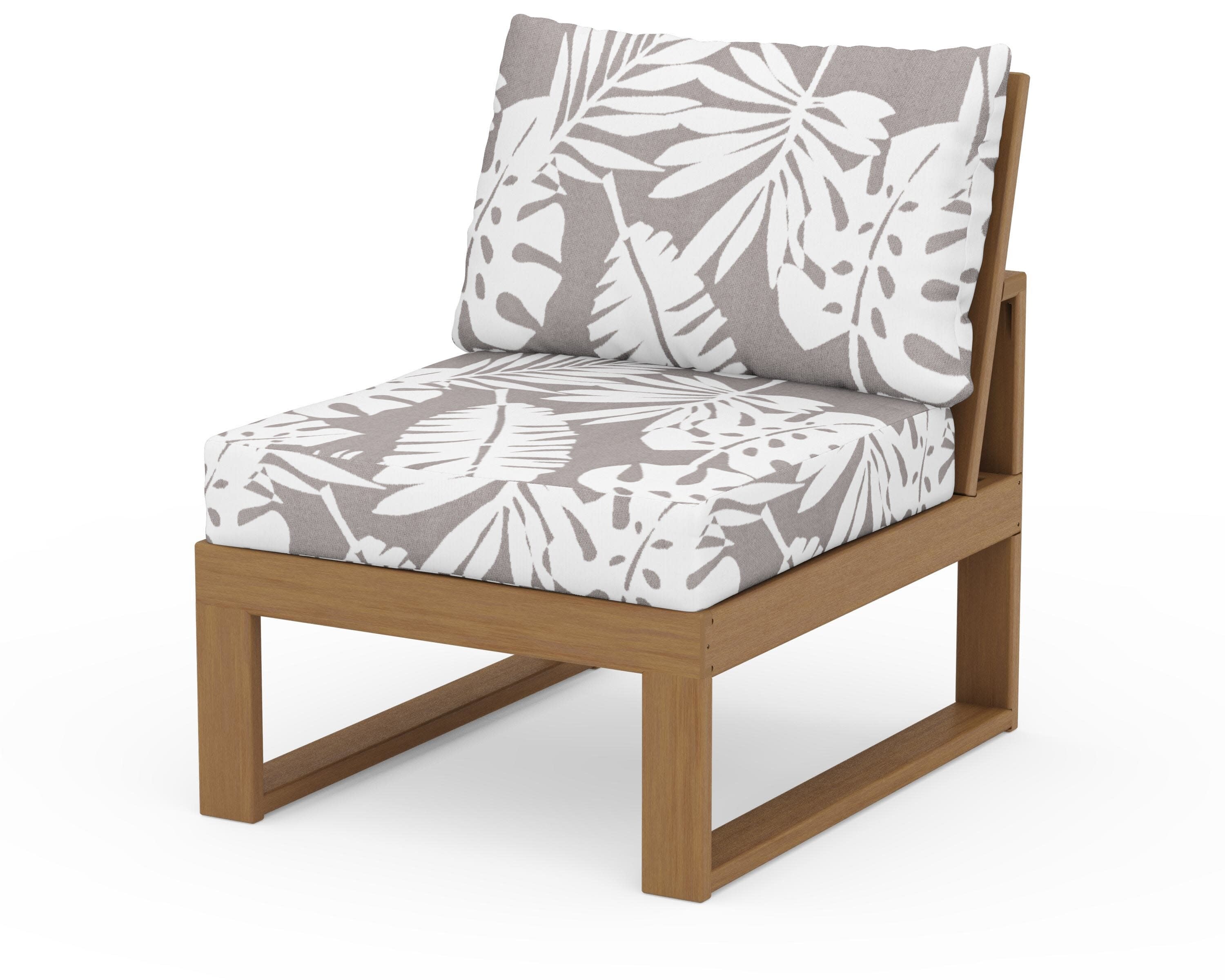 Modular Armless Chair in Natural / Leaf Grey Mist