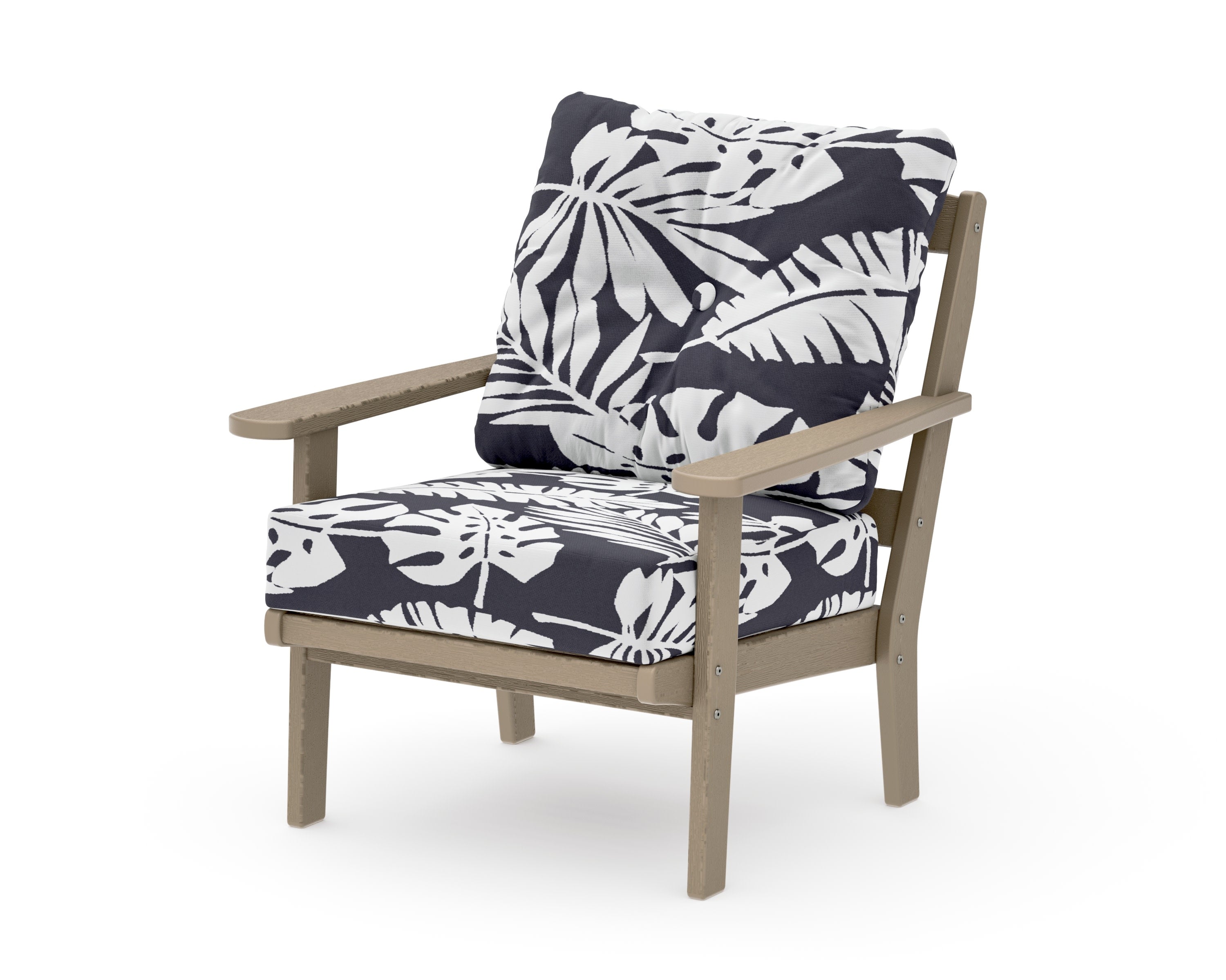 Mission Deep Seating Chair in Vintage Sahara / Leaf Navy