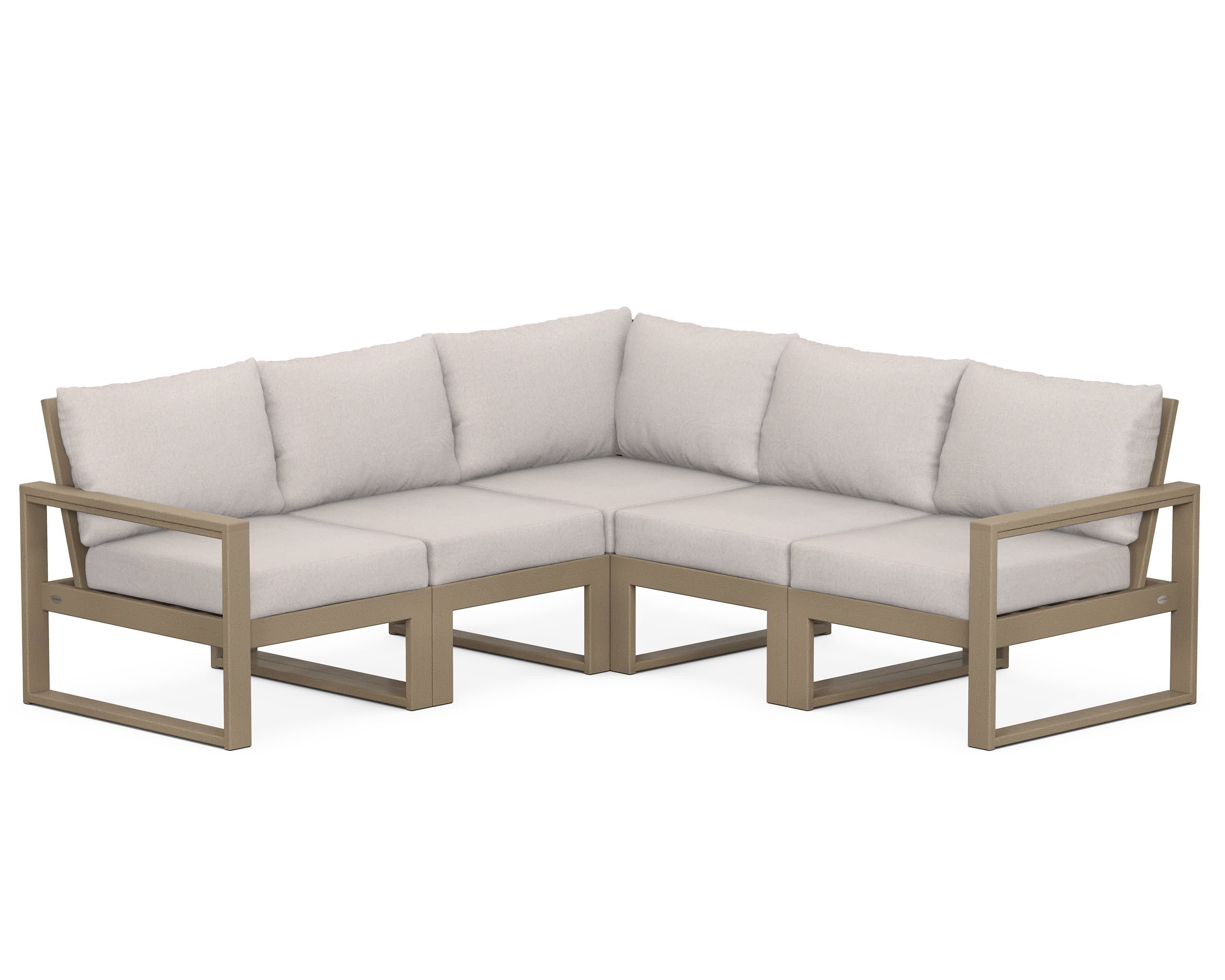 EDGE 5-Piece Modular Deep Seating Set in Vintage Sahara / Dune Burlap