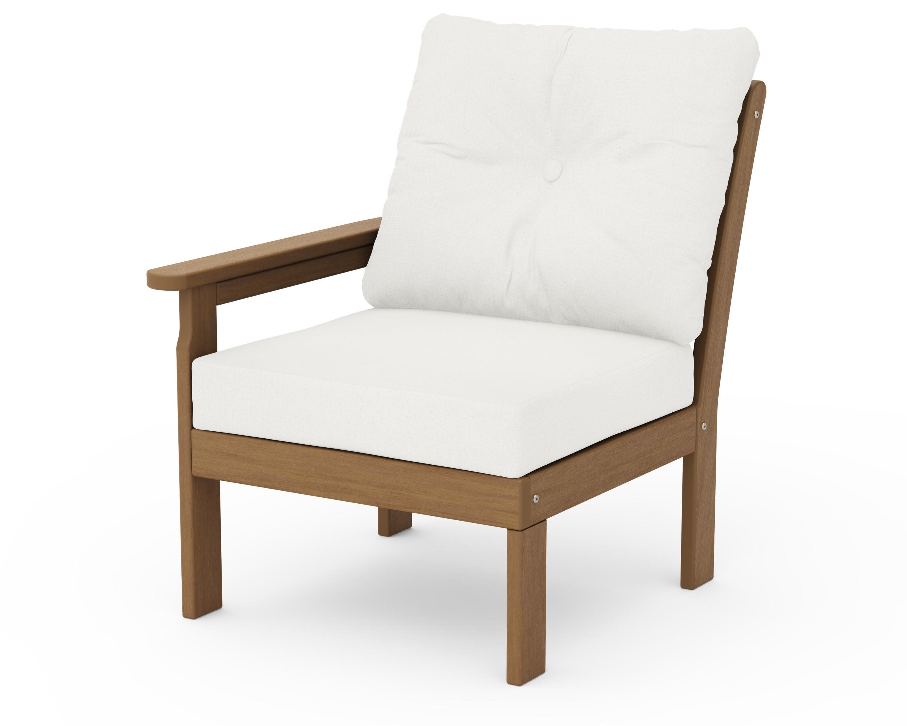 Vineyard Modular Left Arm Chair in Natural / Natural Linen
