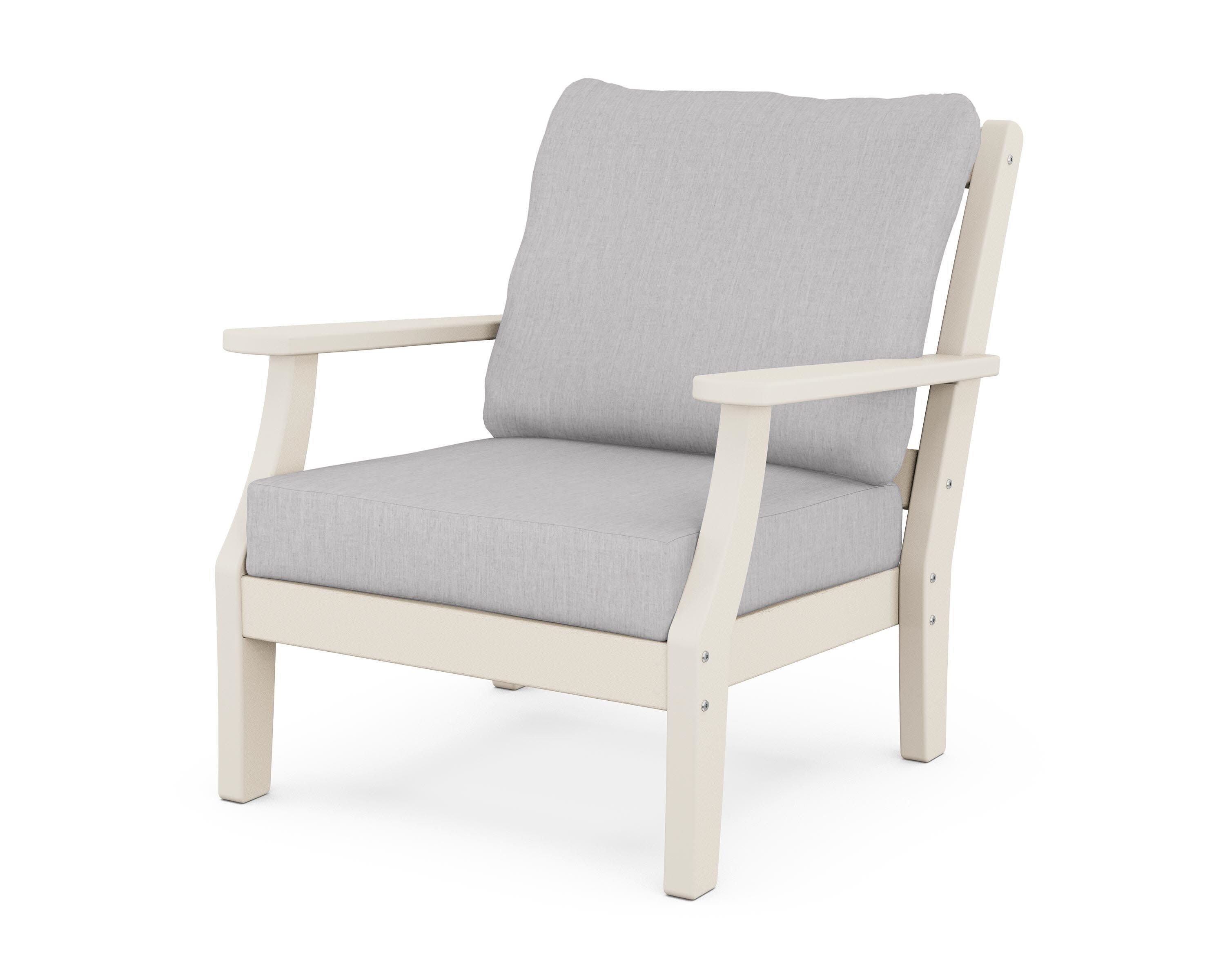 Chinoiserie Deep Seating Chair in Sand / Granite