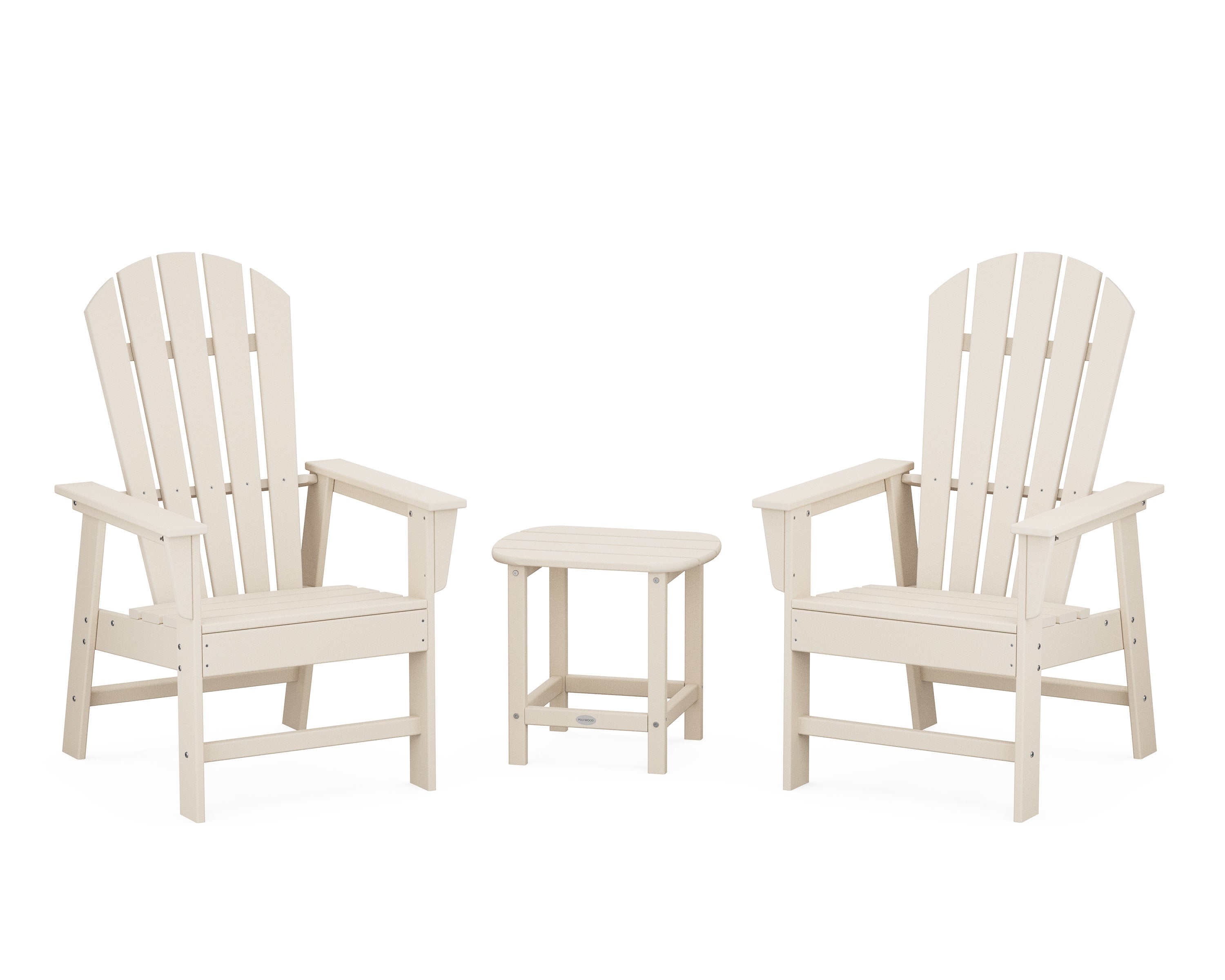 South Beach Casual Chair 3-Piece Set with 18" South Beach Side Table in Sand