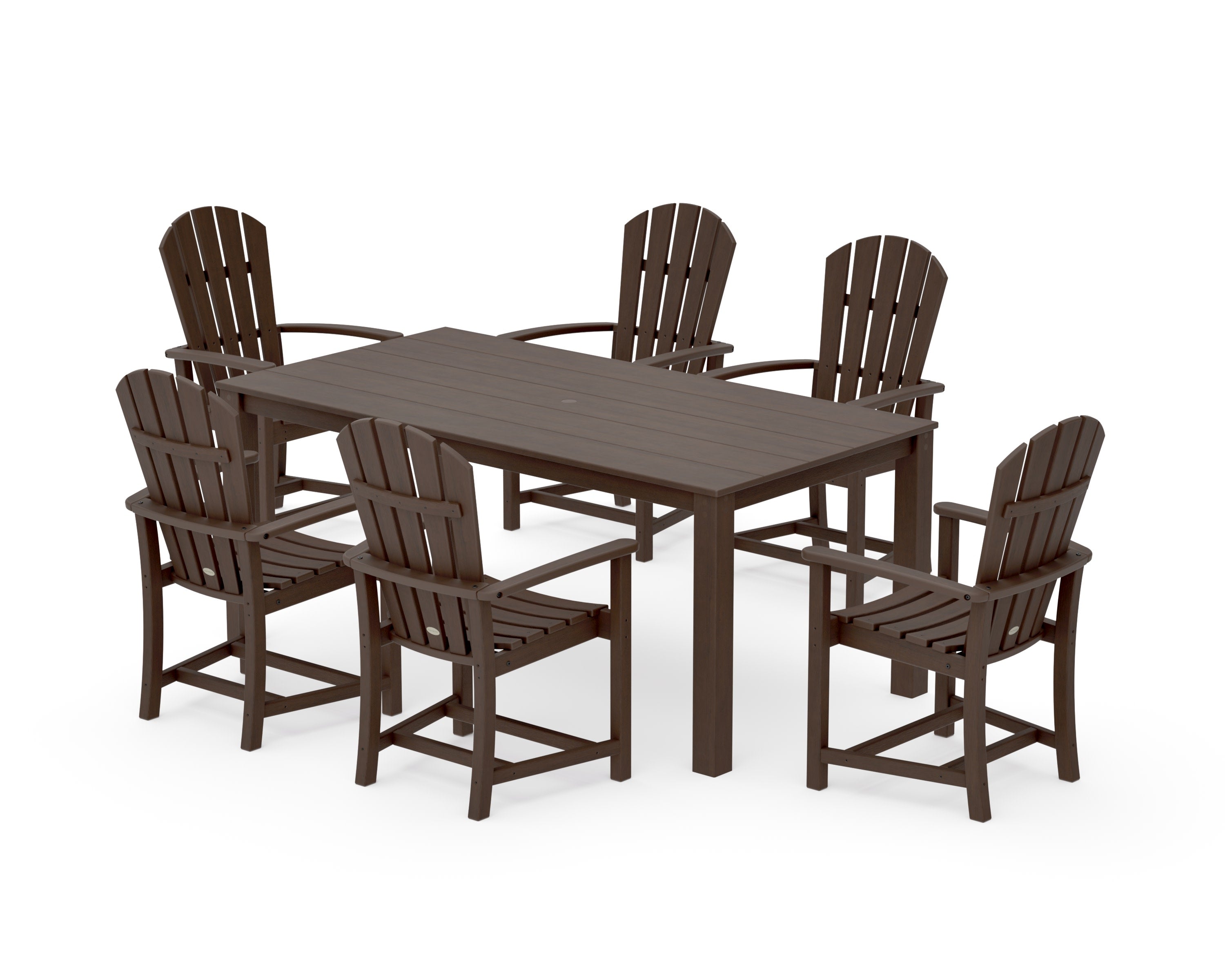 Palm Coast 7-Piece Parsons Dining Set in Kona