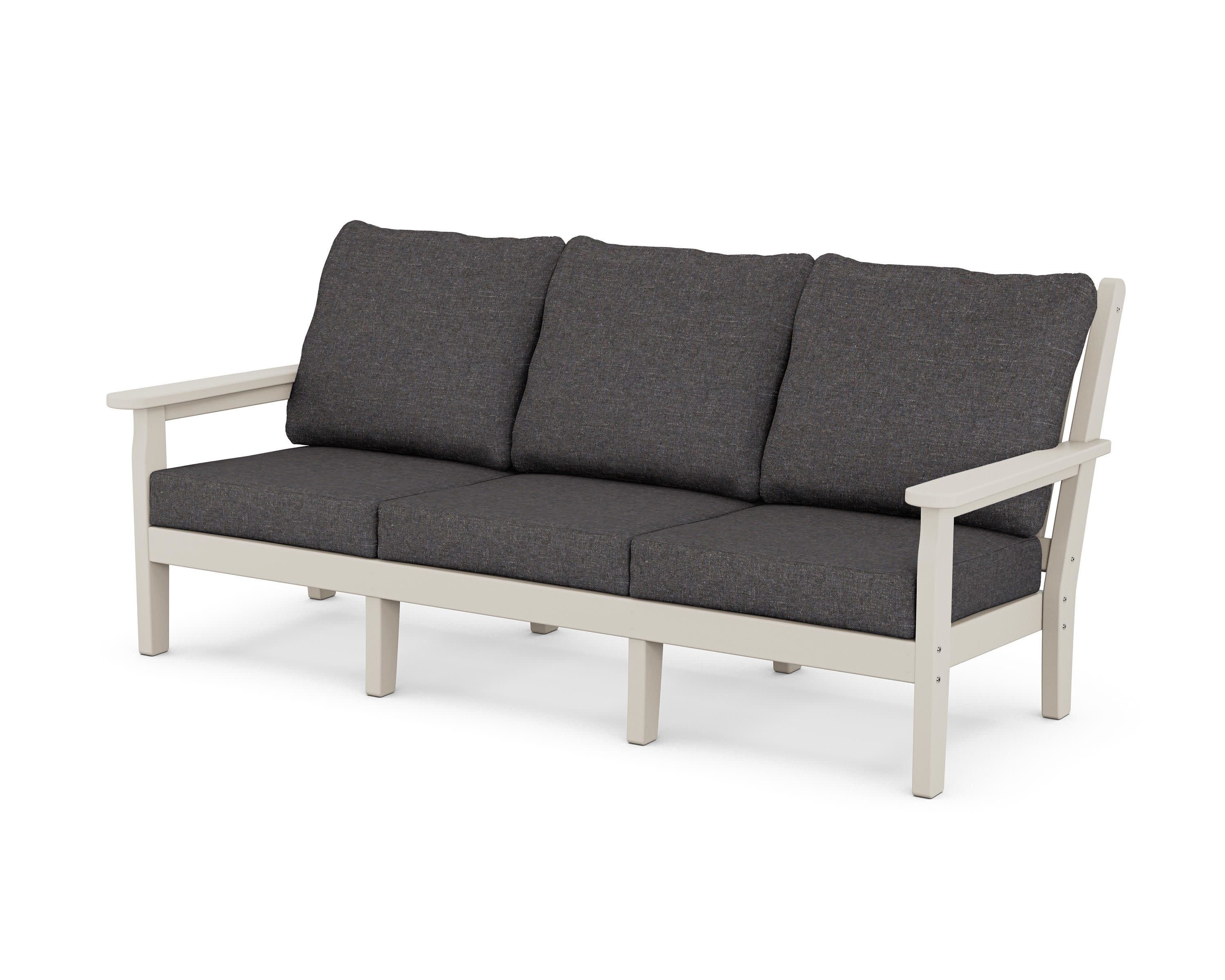 Chippendale Deep Seating Sofa in Sand / Ash Charcoal