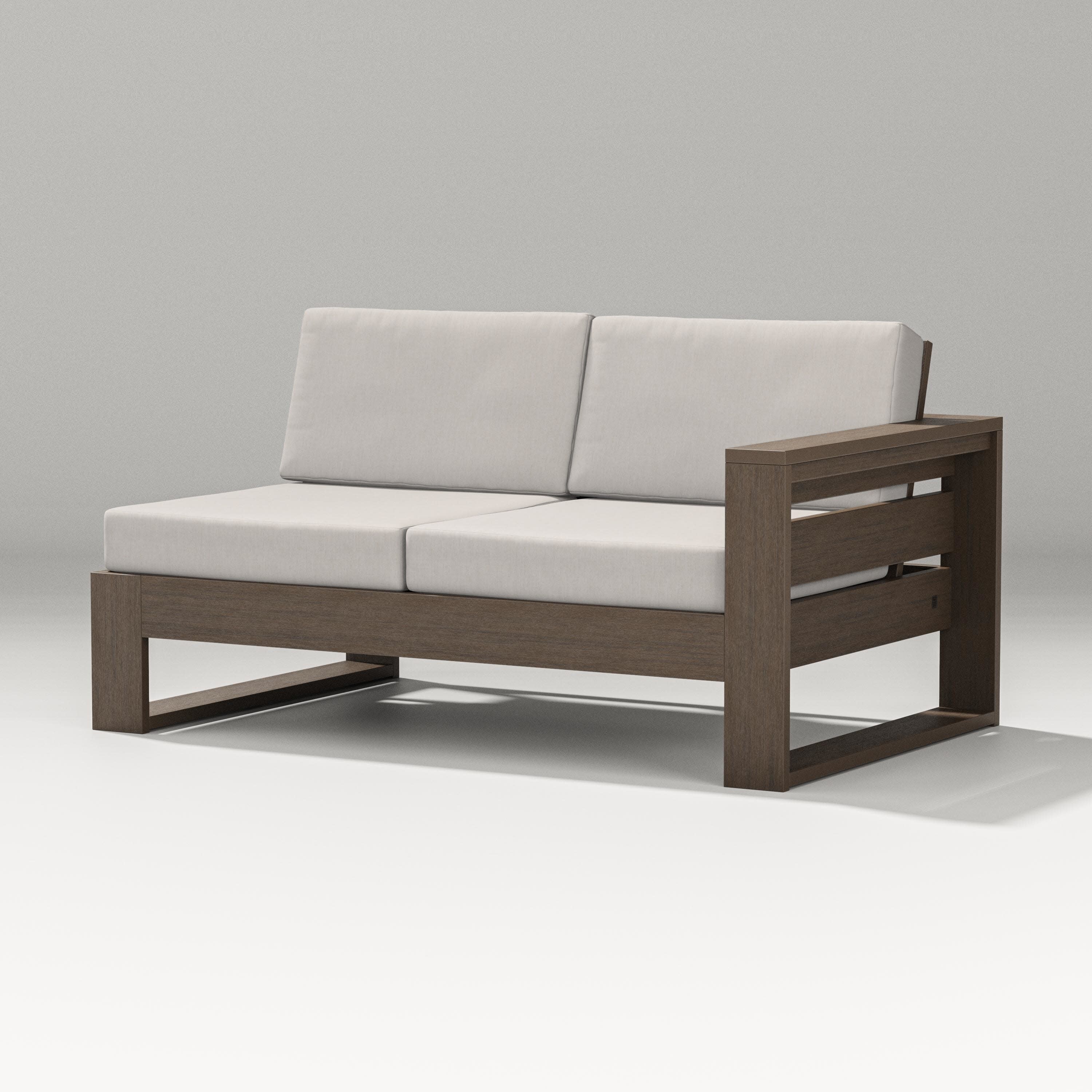 Latitude Modular Right Arm Loveseat in Kona / Cast Ash