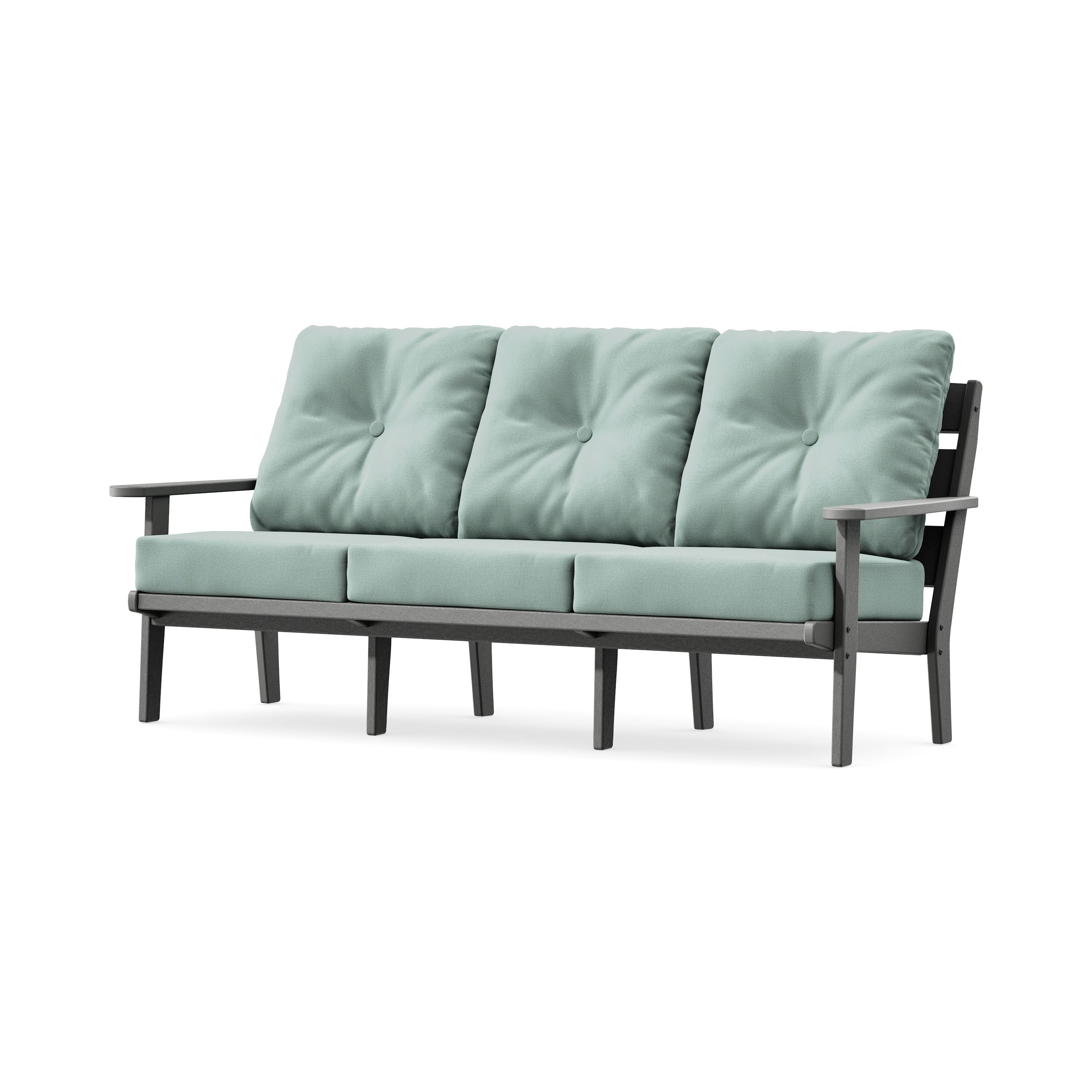 Lakeside Deep Seating Sofa in Slate Grey / Spa