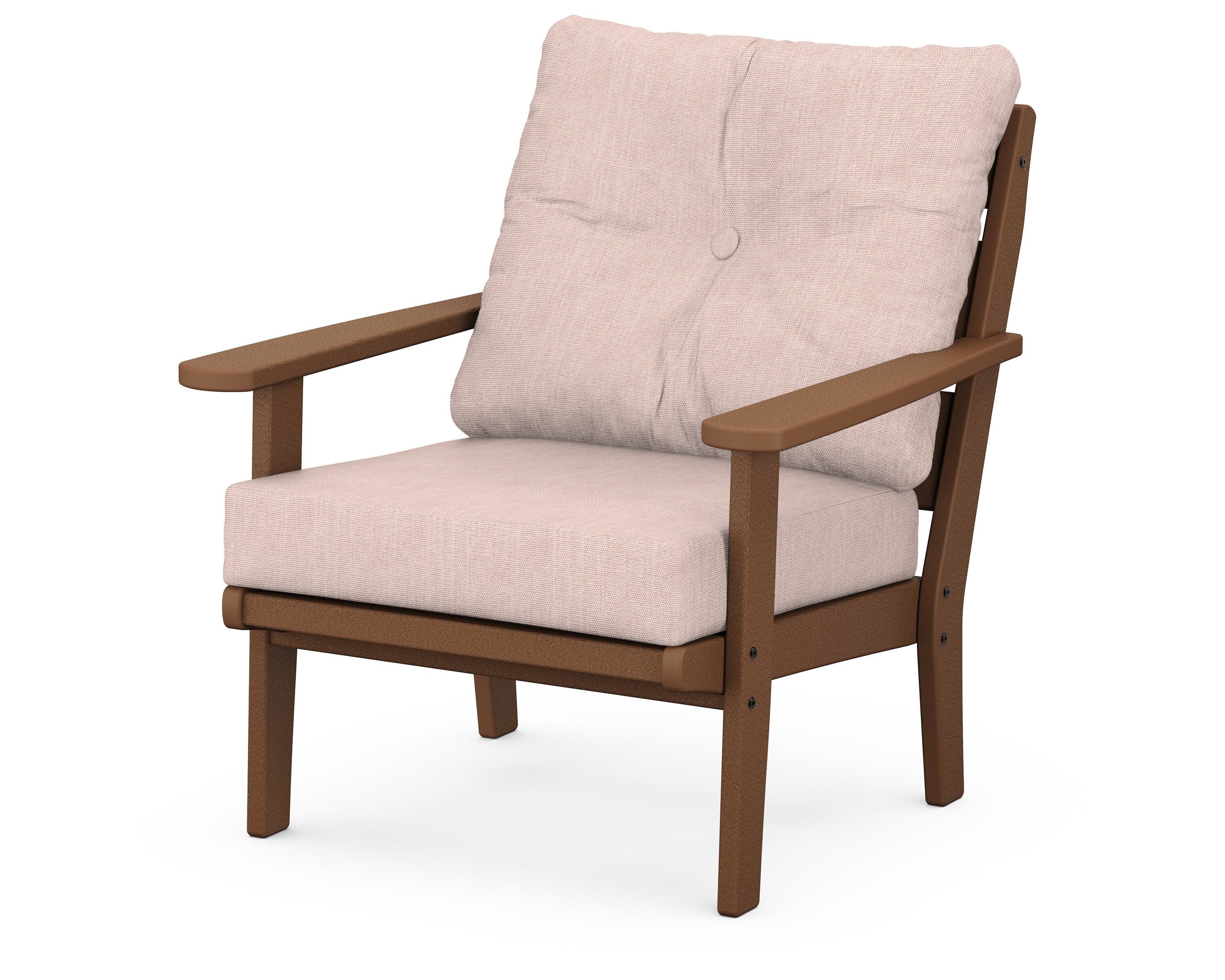 Lakeside Deep Seating Chair in Teak / Play Cameo