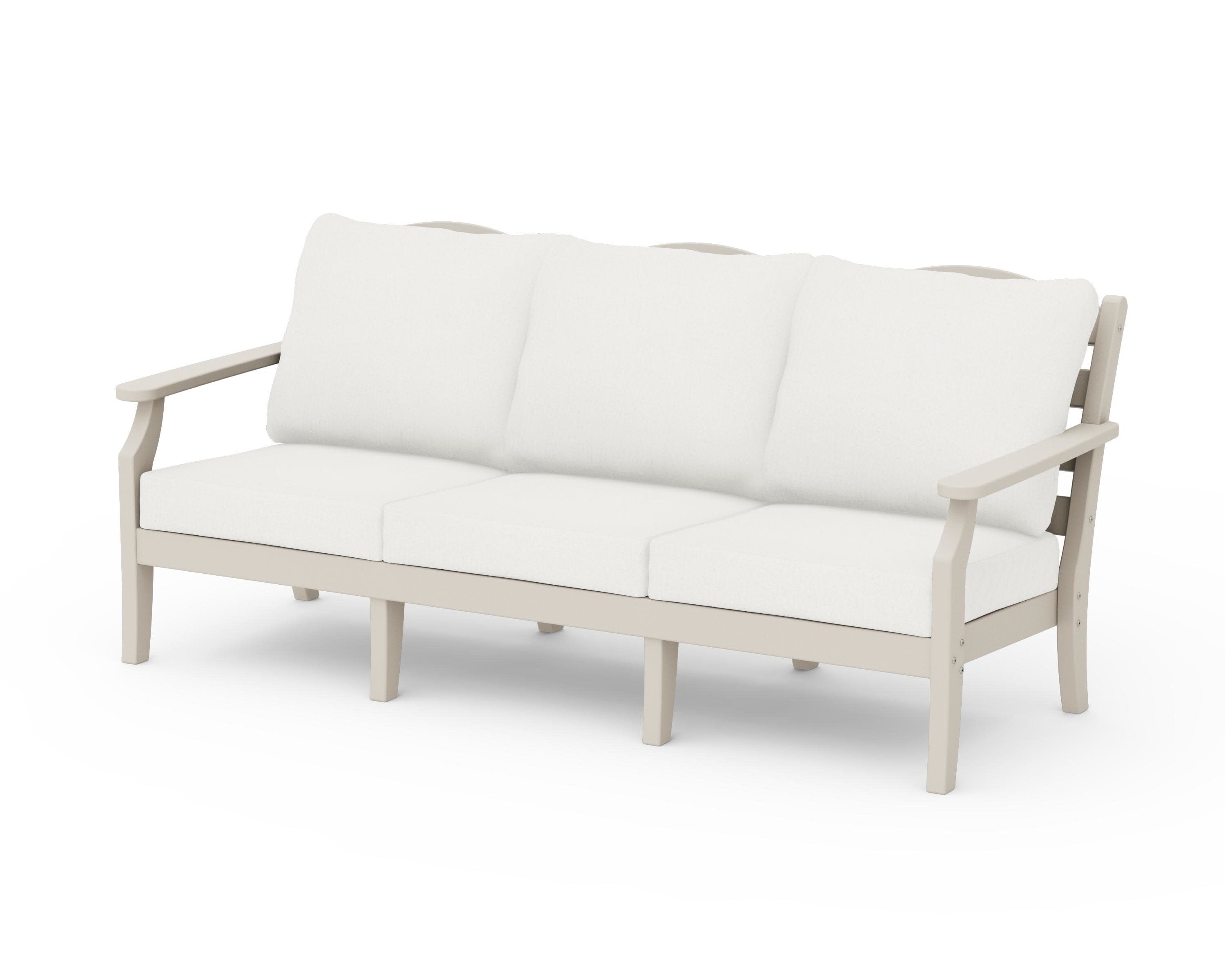 Savannah Deep Seating Sofa in Sand / Natural Linen