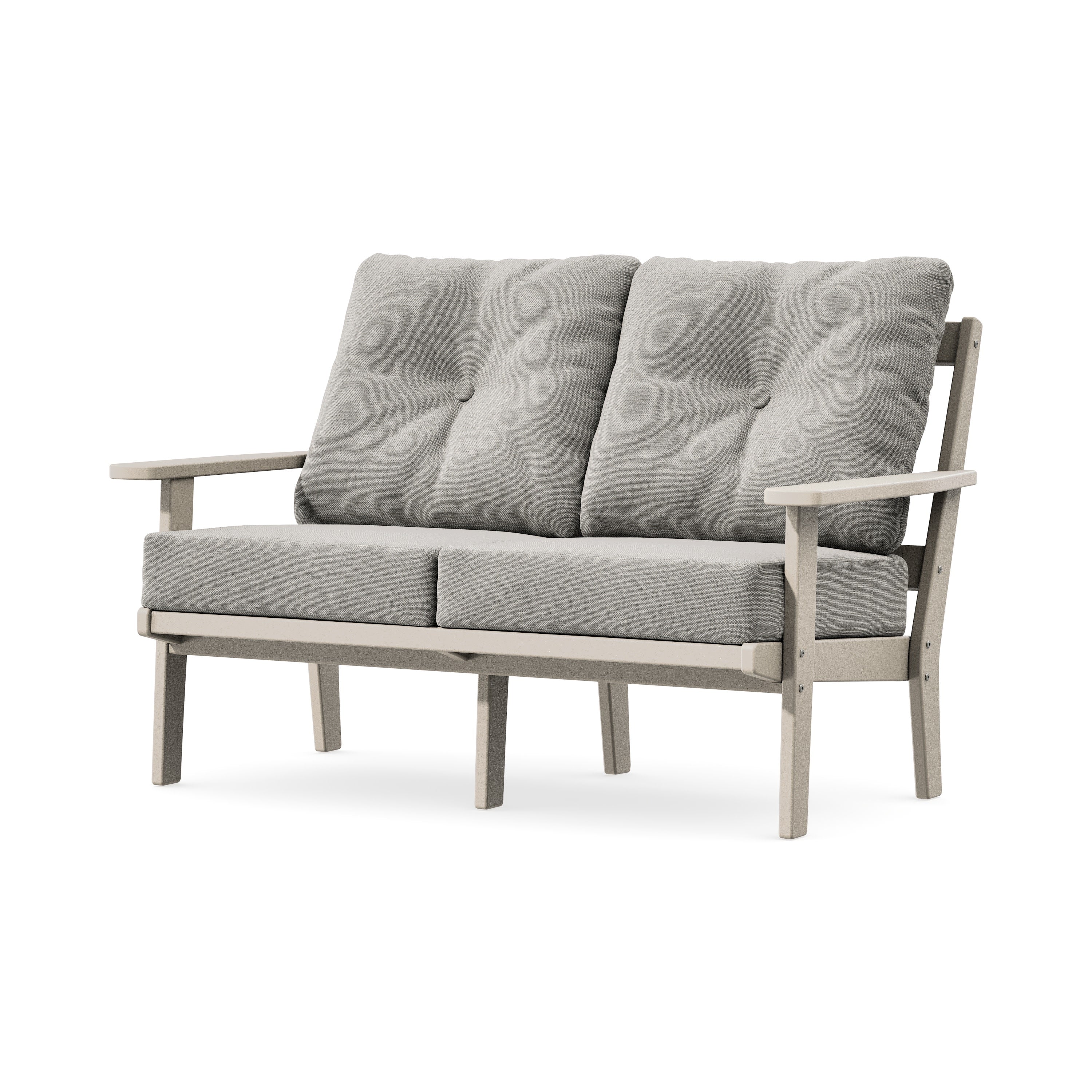 Oxford Deep SeatingLoveseat in Sand / Weathered Tweed