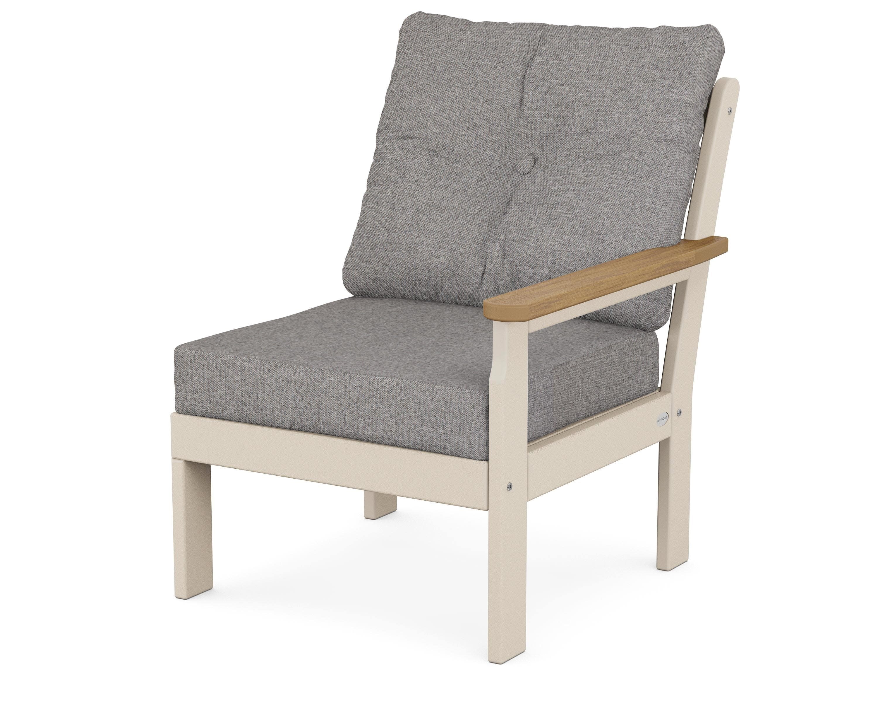 Vineyard Modular Right Arm Chair in Sand / Natural / Grey Mist