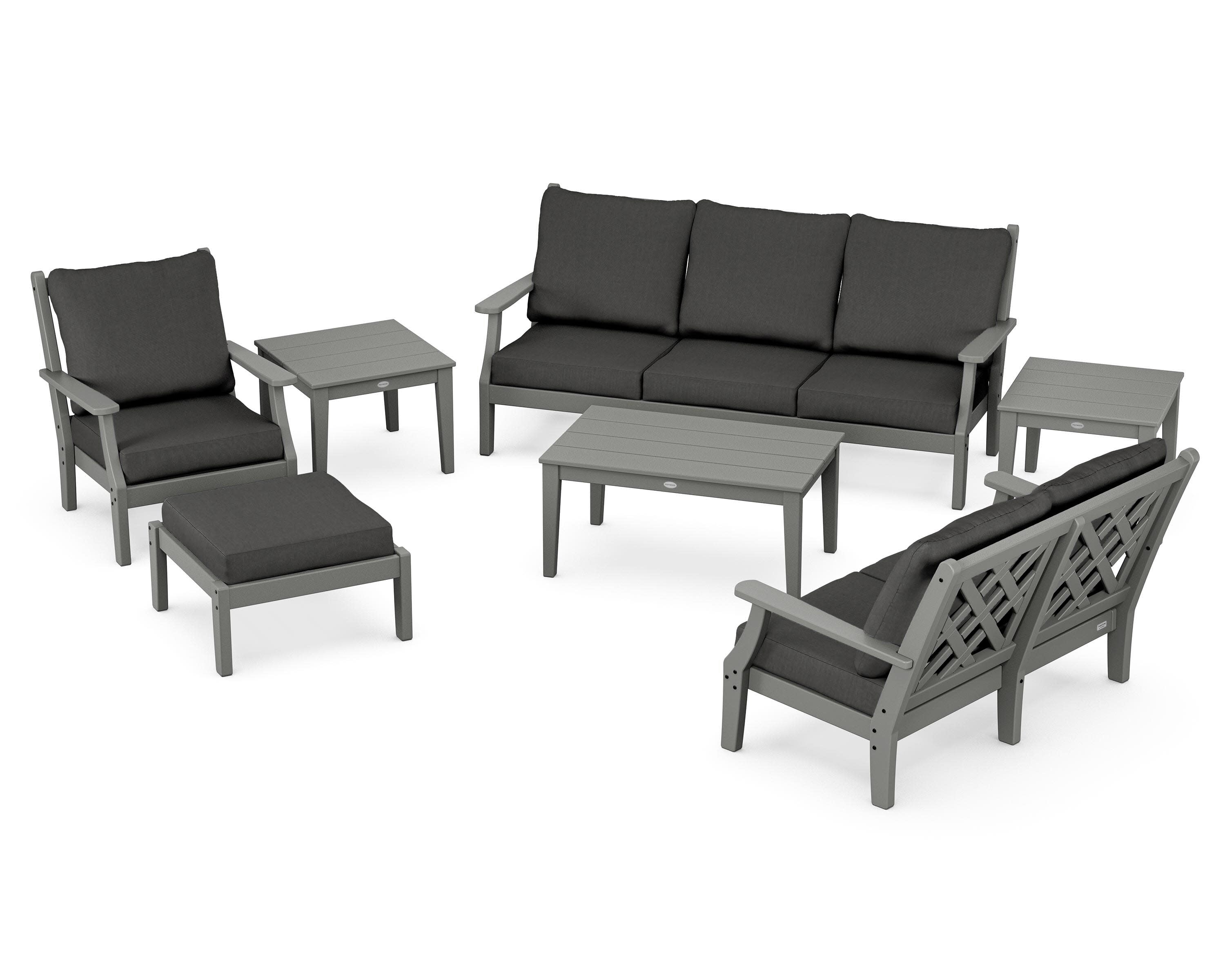Wovendale 7-Piece Deep Seating Set in Slate Grey / Spectrum Carbon