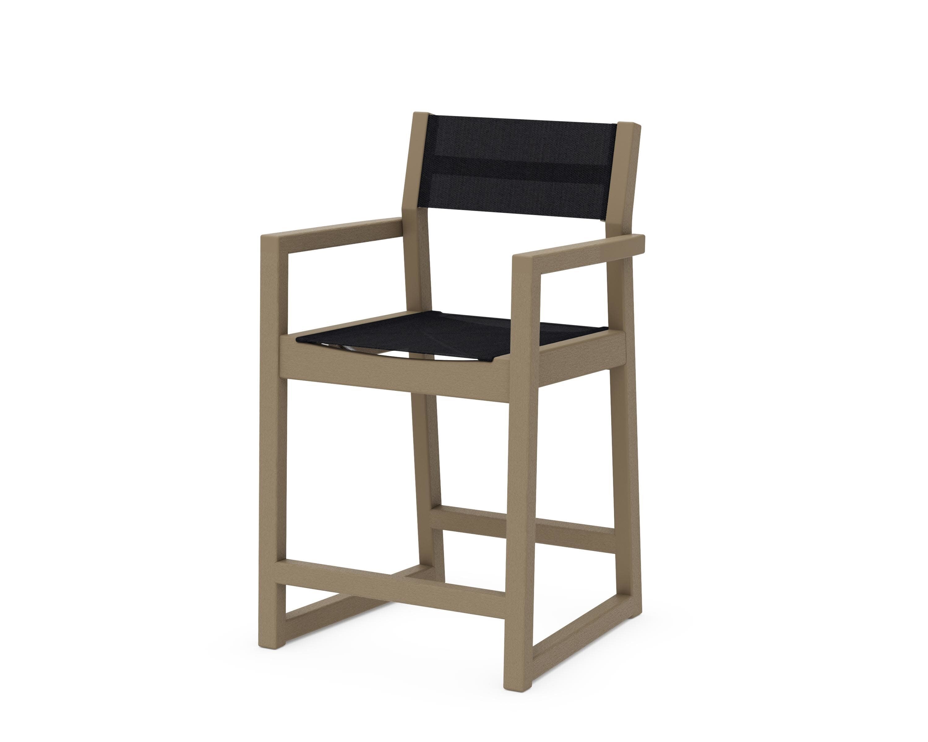 EDGE Sling Counter Arm Chair in Vintage Sahara / Black Sling