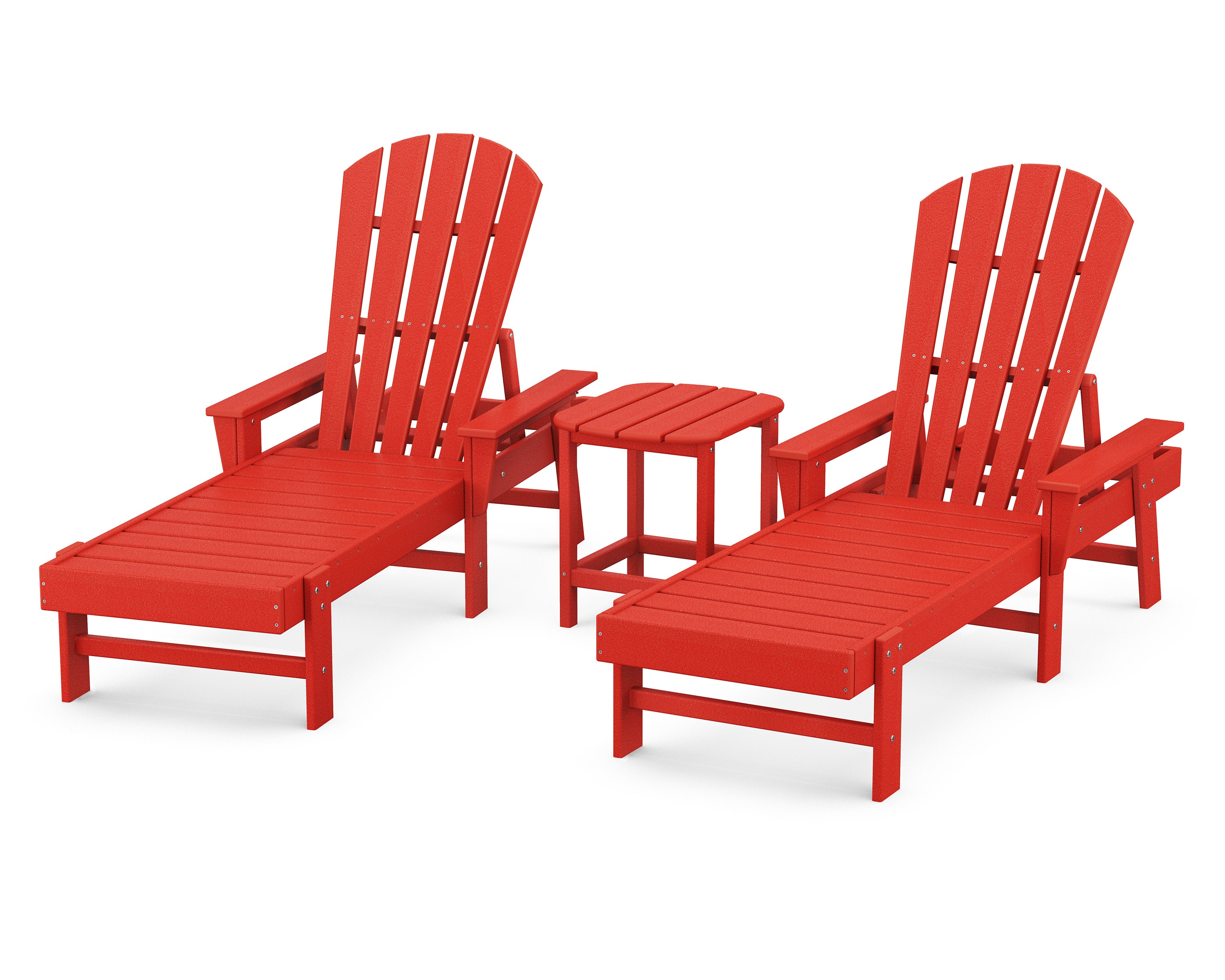 South Beach Chaise 3-Piece Set in Sunset Red