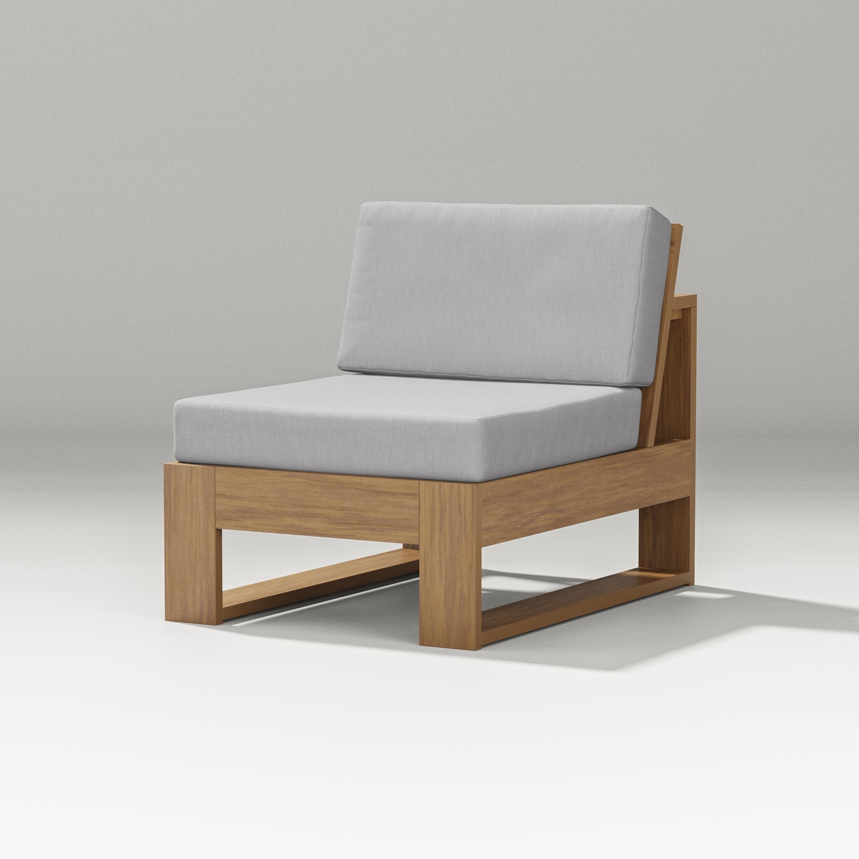 Latitude Modular Armless Chair in Natural / Granite