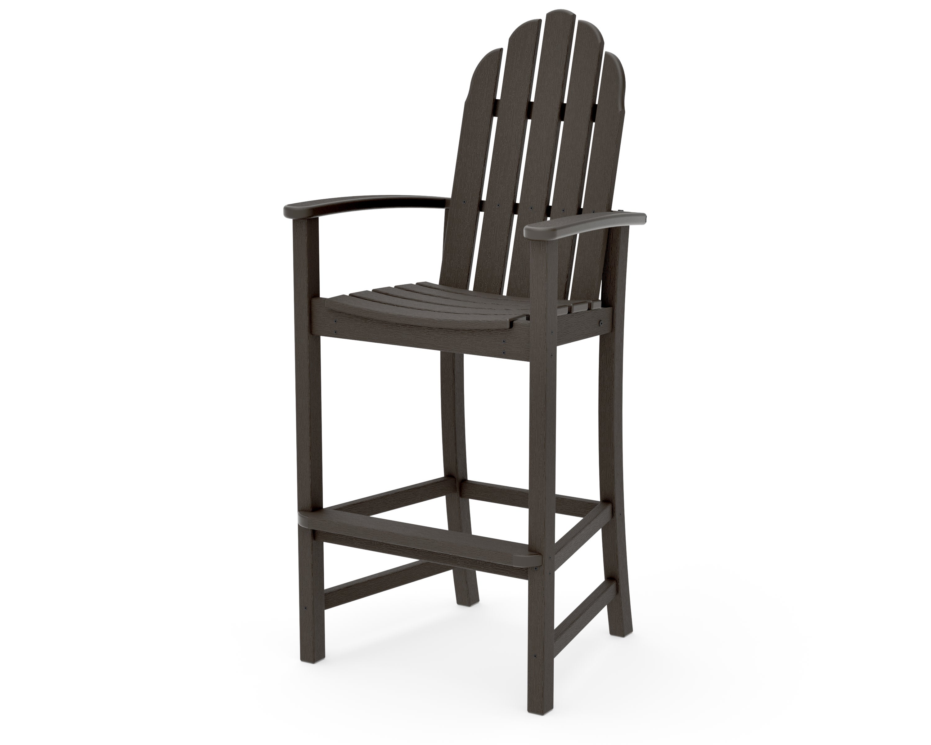 Classic Adirondack Bar Chair in Vintage Coffee