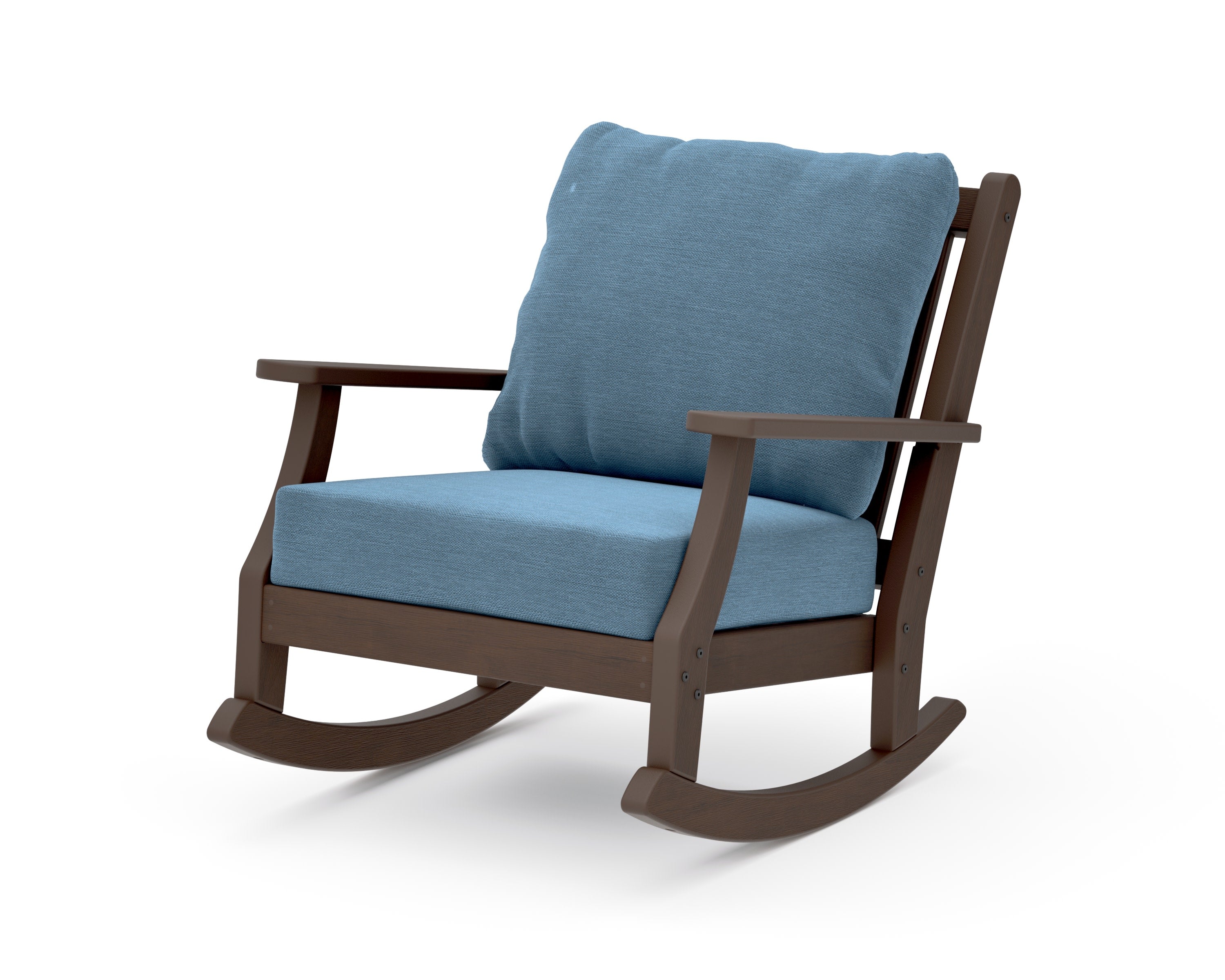 Wovendale Deep Seating Rocking Chair in Kona / Sky Blue