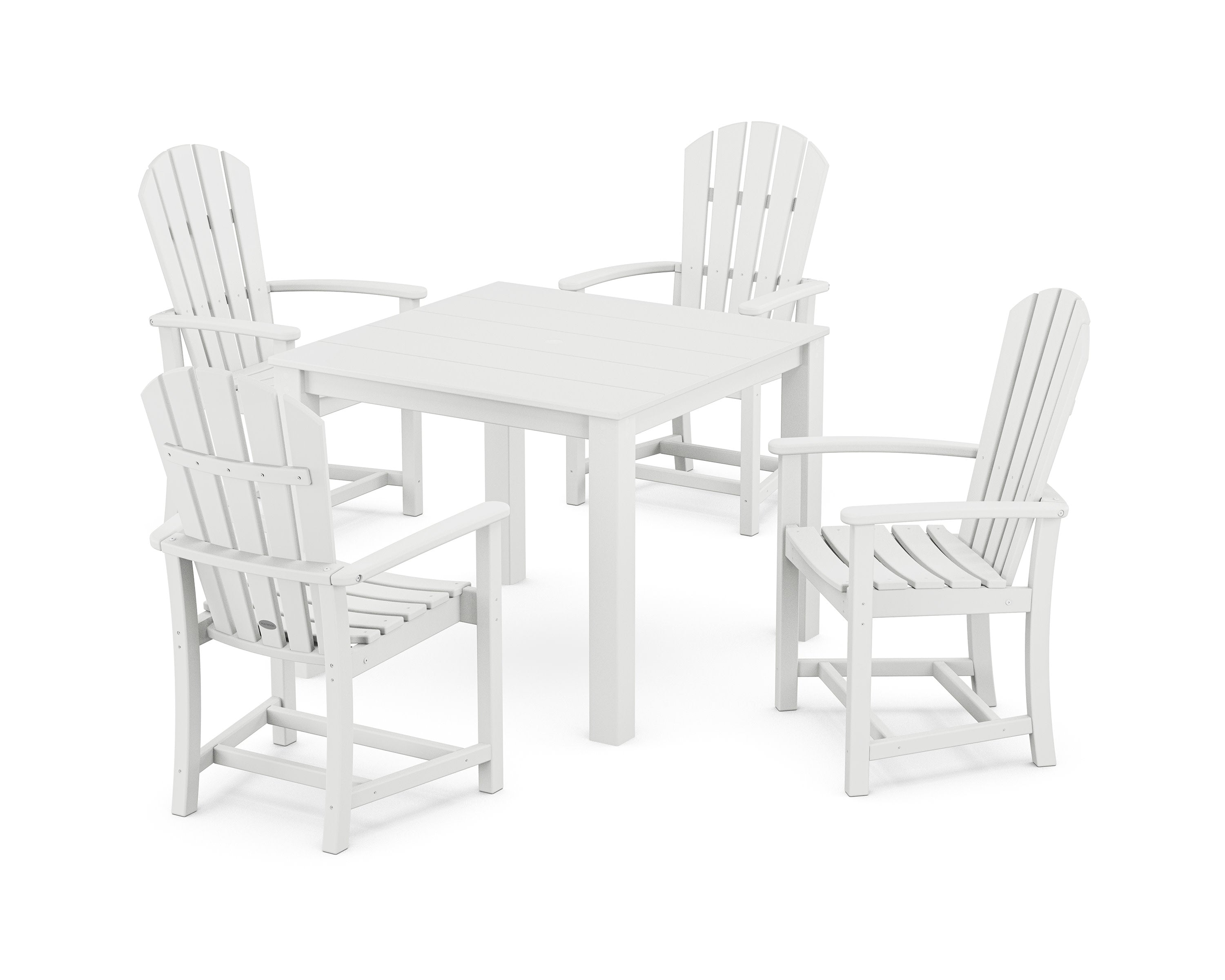Palm Coast 5-Piece Parsons Dining Set in White