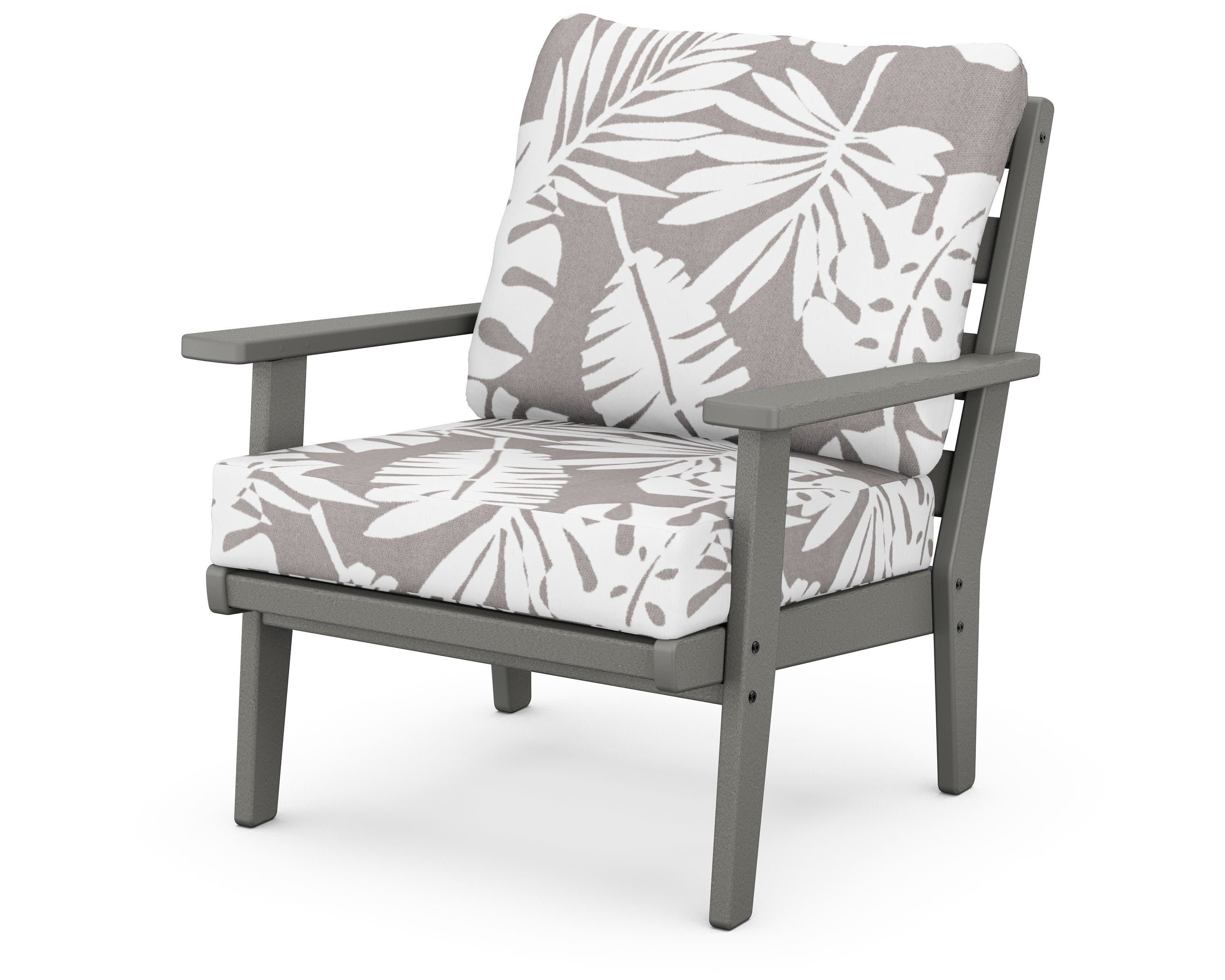 Grant Park Deep Seating Chair in Slate Grey / Leaf Grey Mist