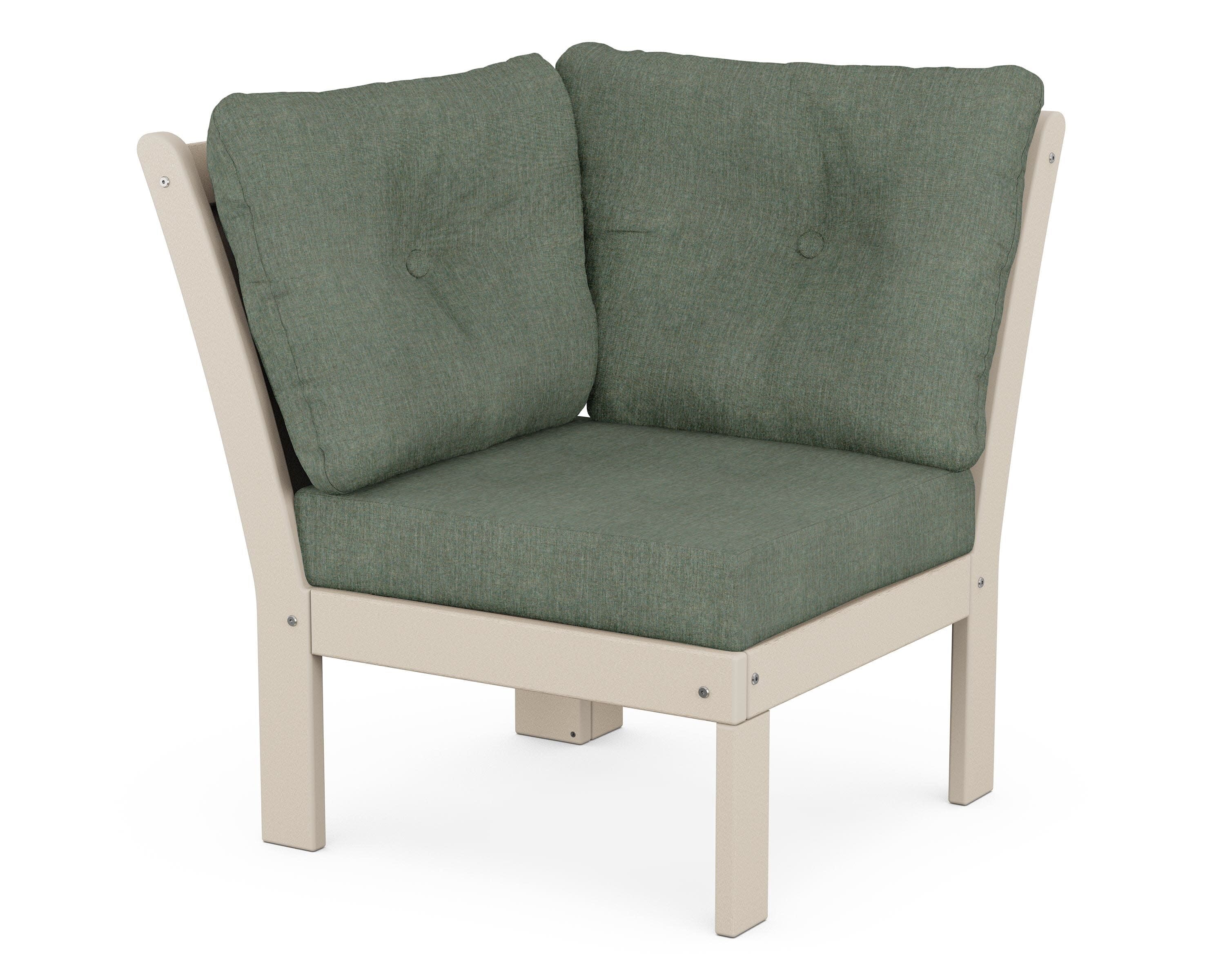 Vineyard Modular Corner Chair in Sand / Cast Sage