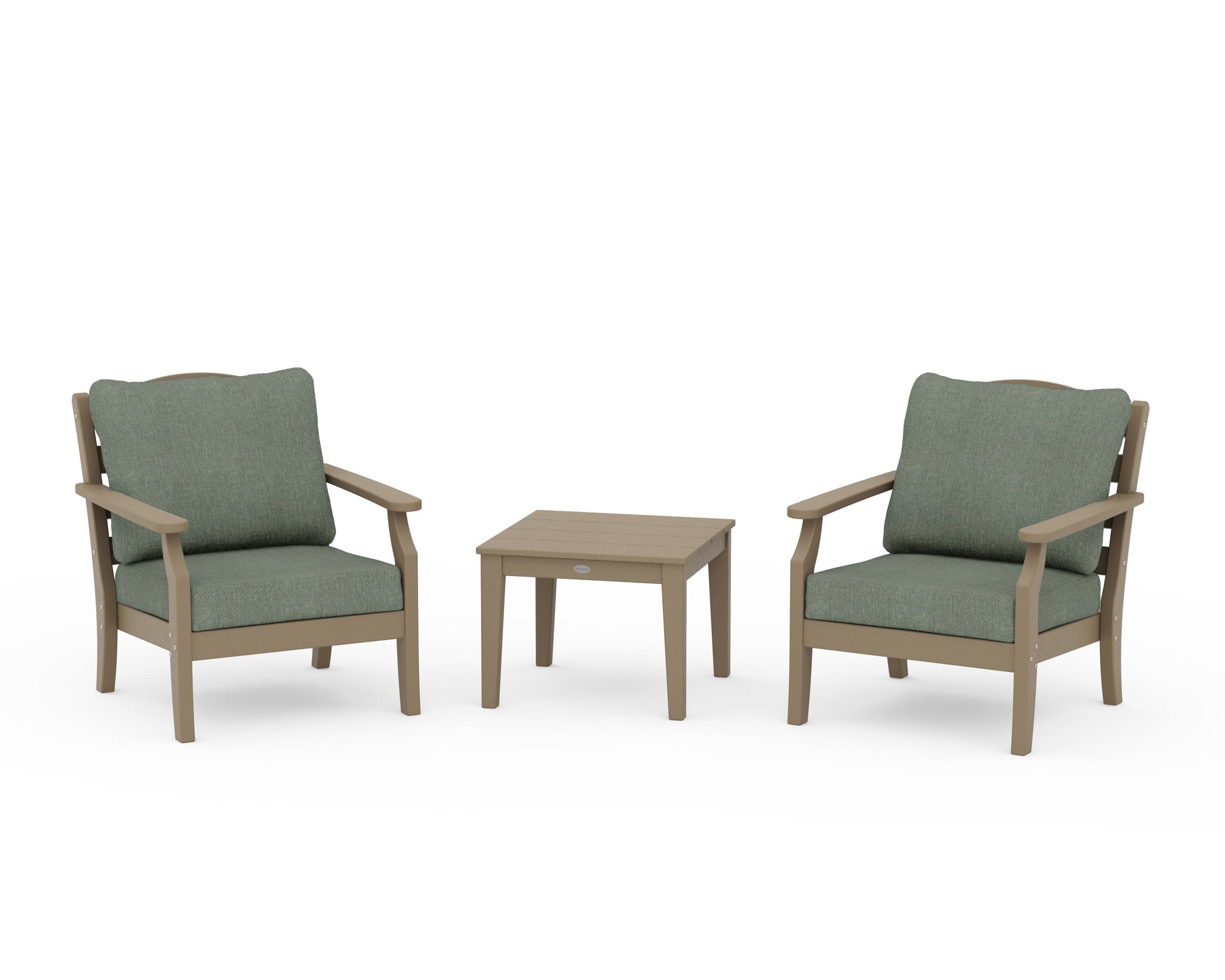 Savannah 3-Piece Deep Seating Set in Vintage Sahara / Cast Sage