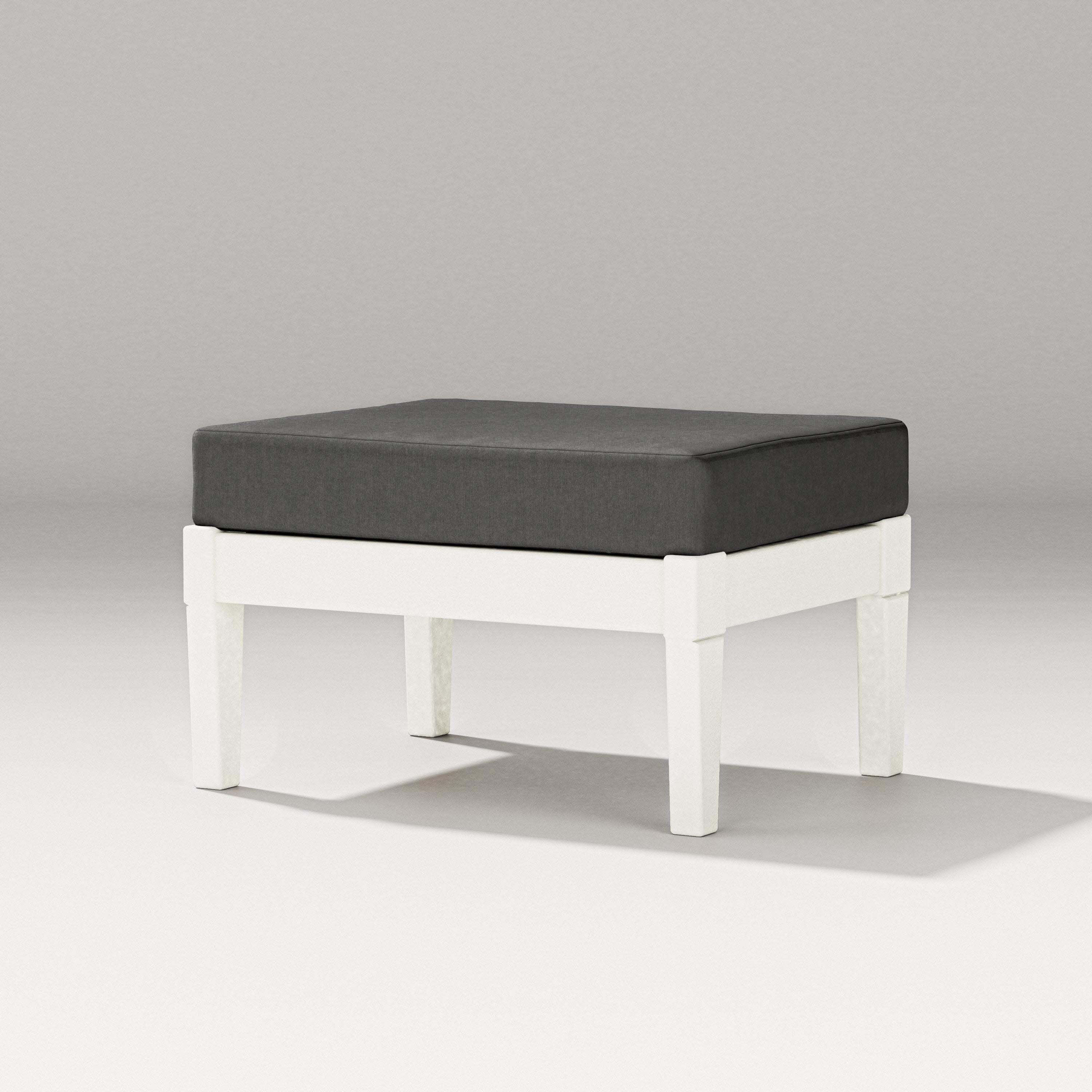 Estate Lounge Ottoman in Vintage White / Spectrum Carbon