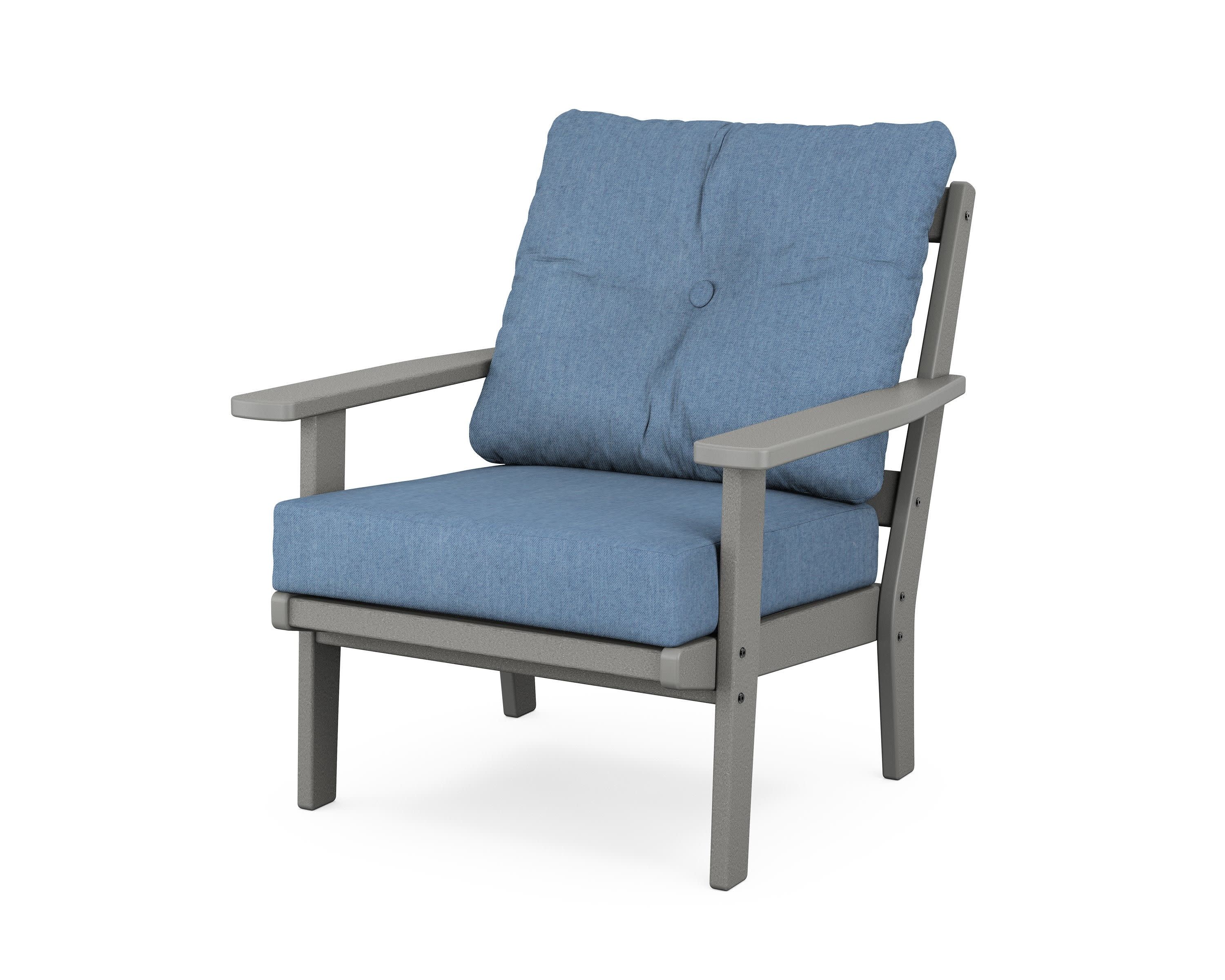 Oxford Deep Seating Chair in Slate Grey / Sky Blue