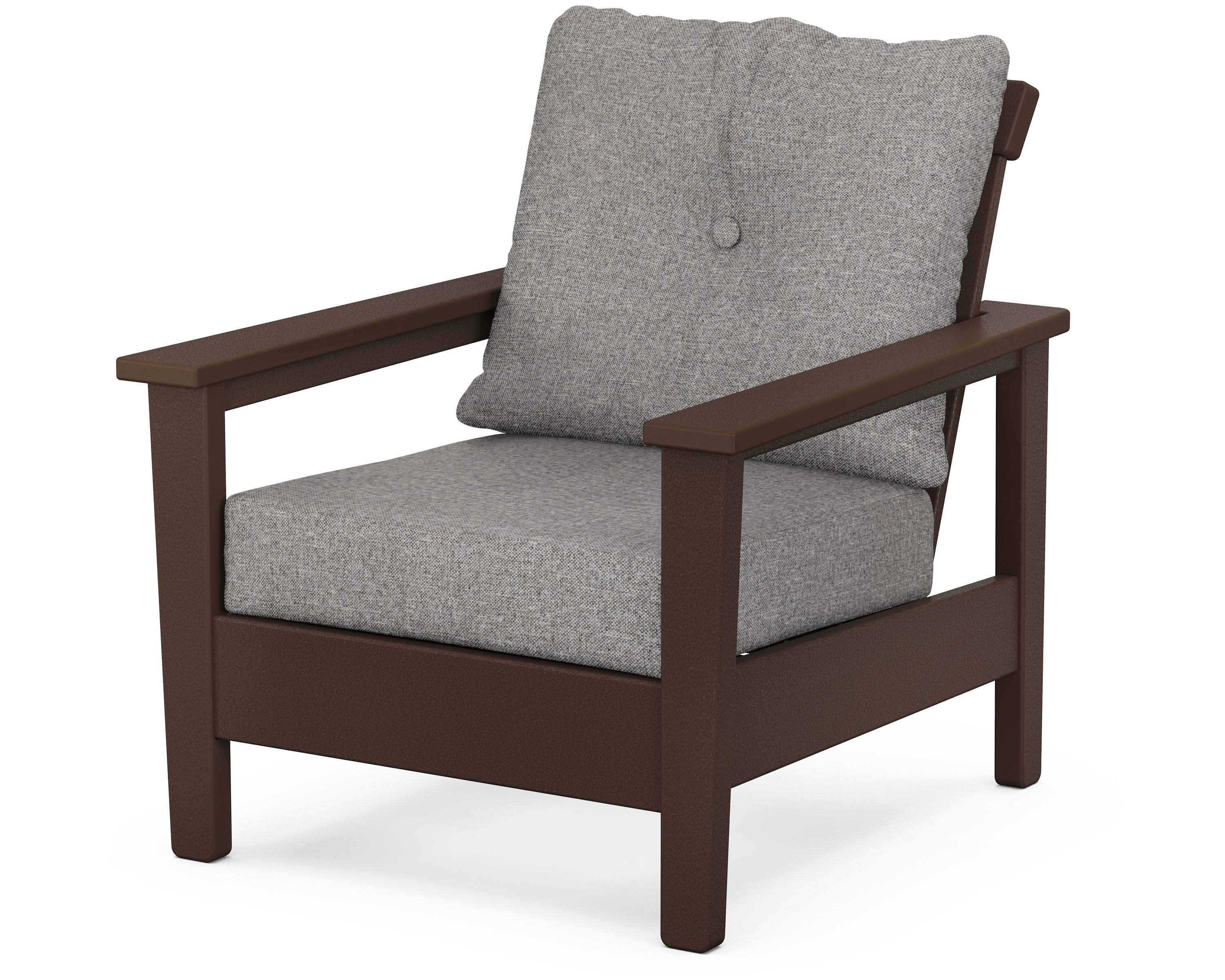 Prescott Deep Seating Chair in Mahogany / Grey Mist