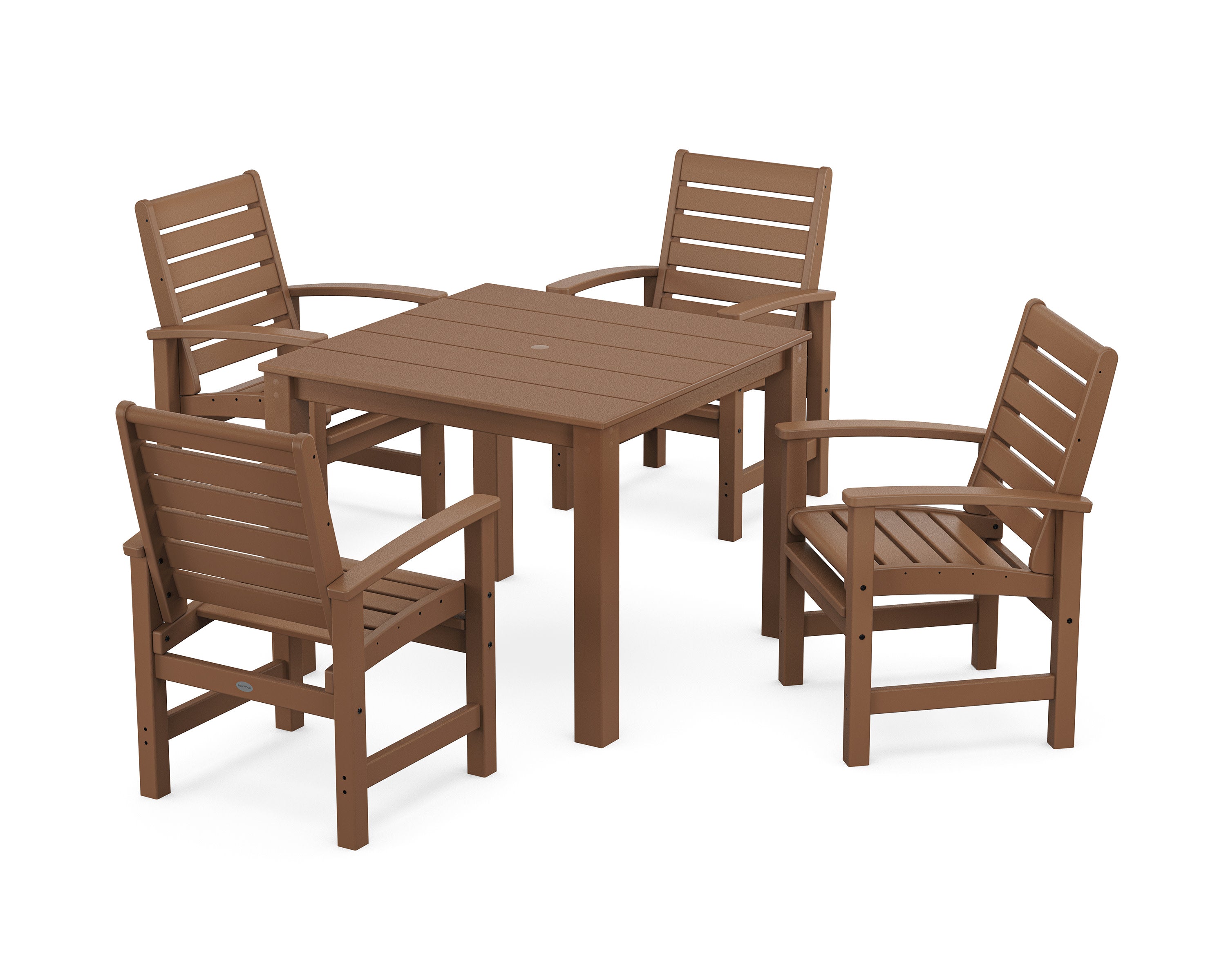 Signature 5-Piece Parsons Dining Set in Teak
