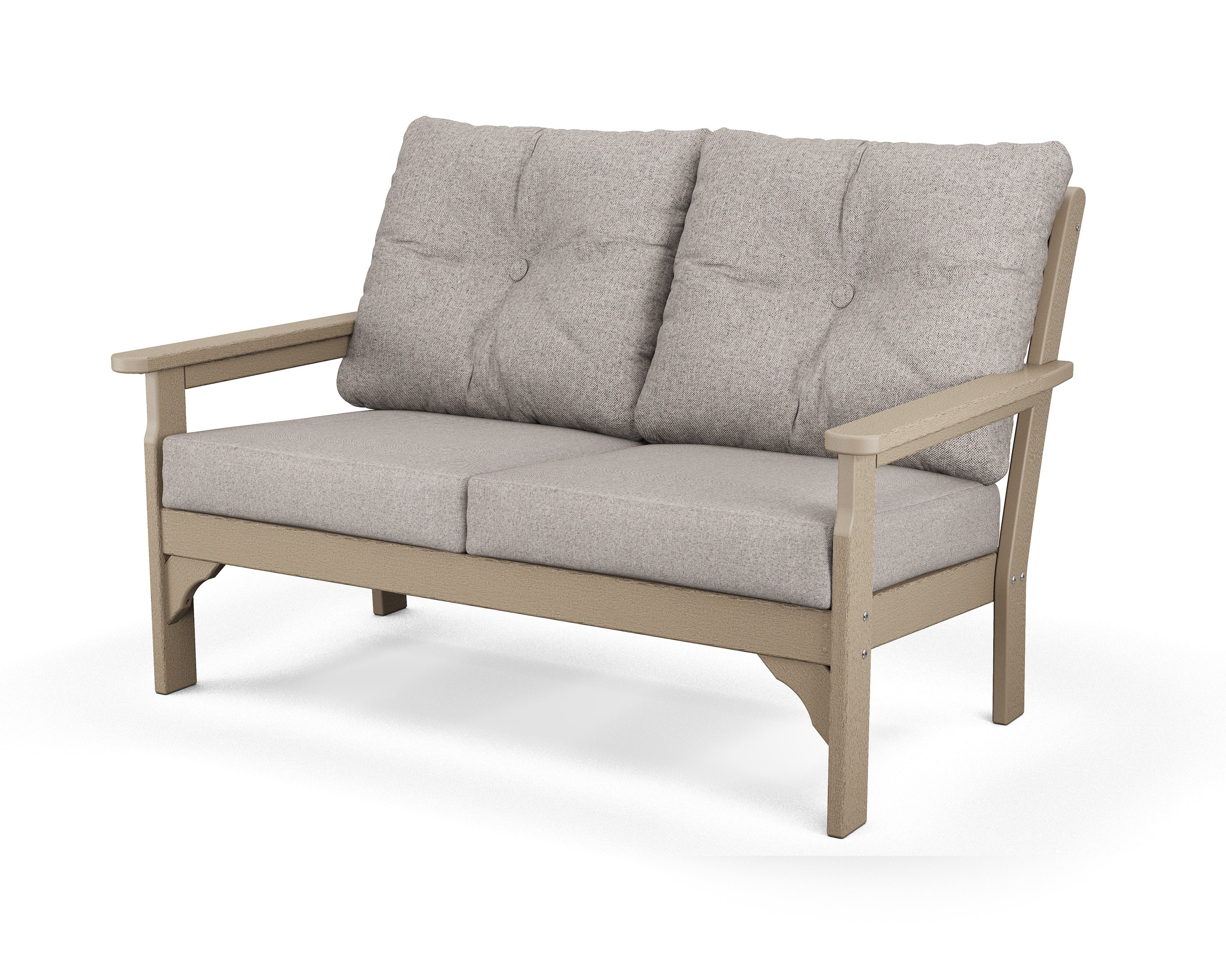 Vineyard Deep Seating Loveseat in Vintage Sahara / Weathered Tweed