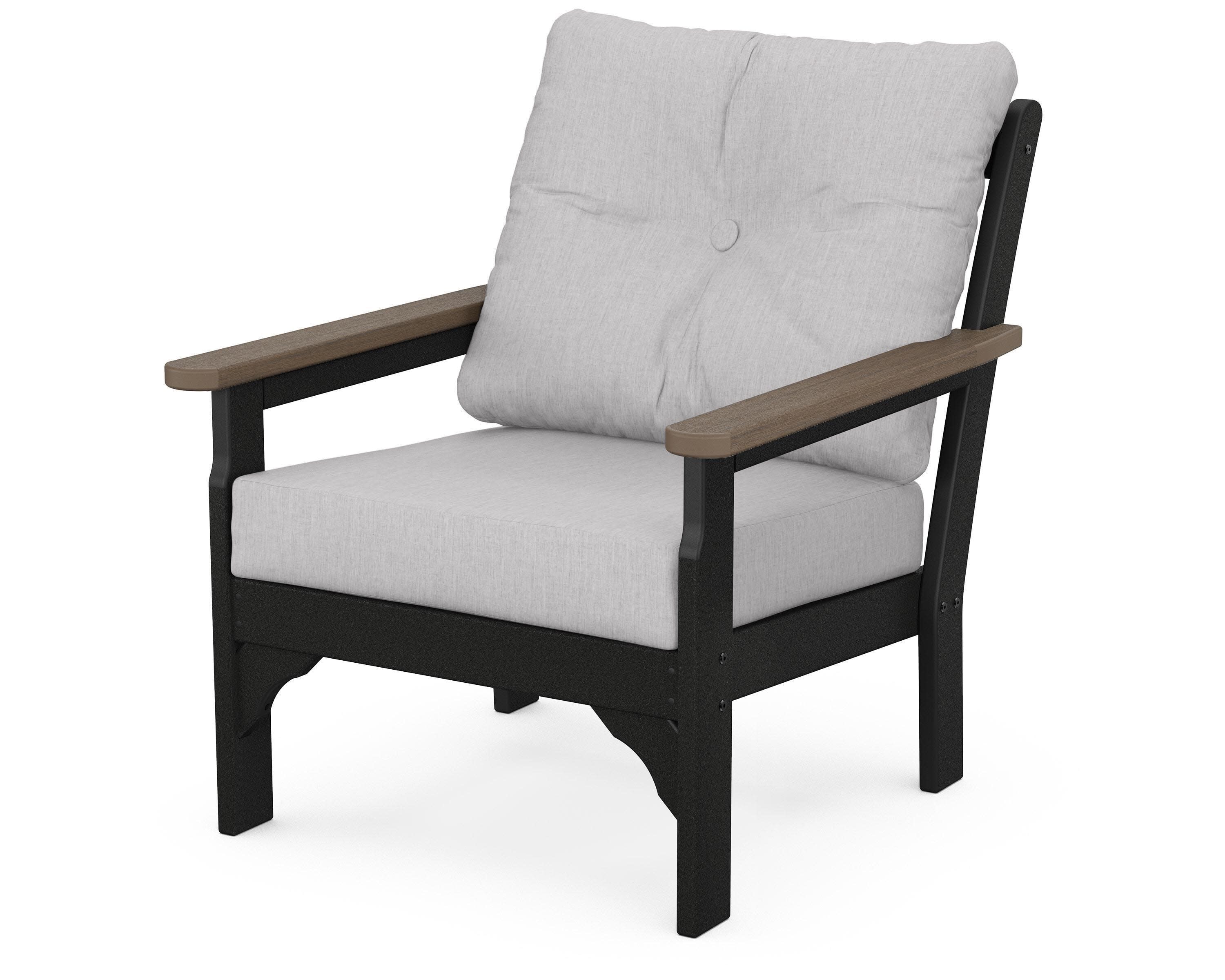 Vineyard Deep Seating Chair in Black / Kona / Granite
