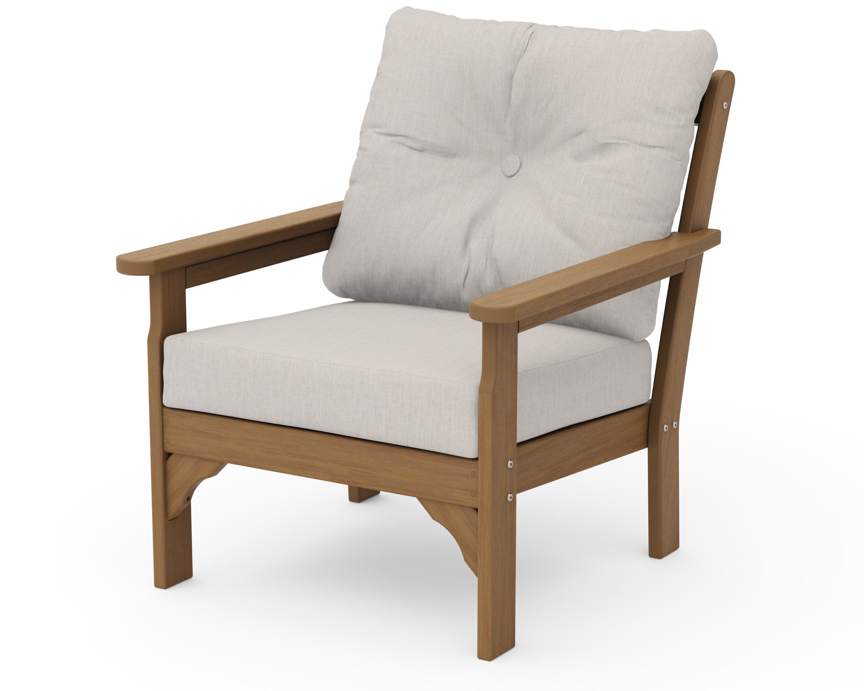 Vineyard Deep Seating Chair in Natural / Cast Ash