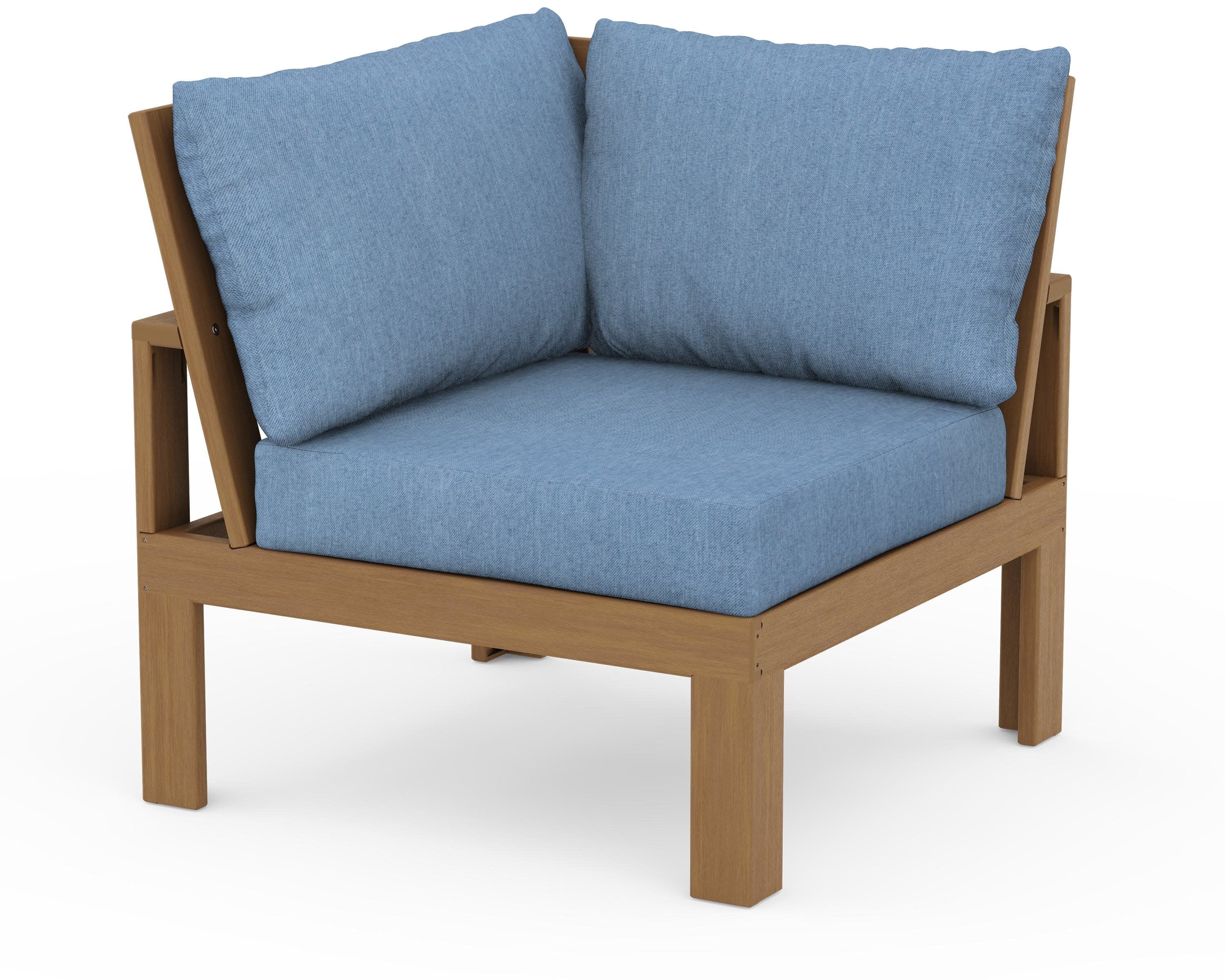 Modular Corner Chair in Natural / Sky Blue