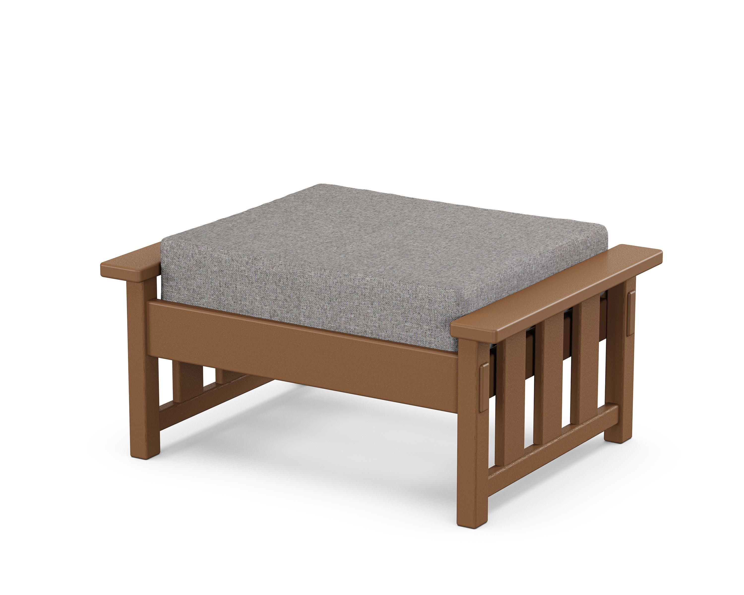 Acadia Deep Seating Ottoman in Teak / Grey Mist
