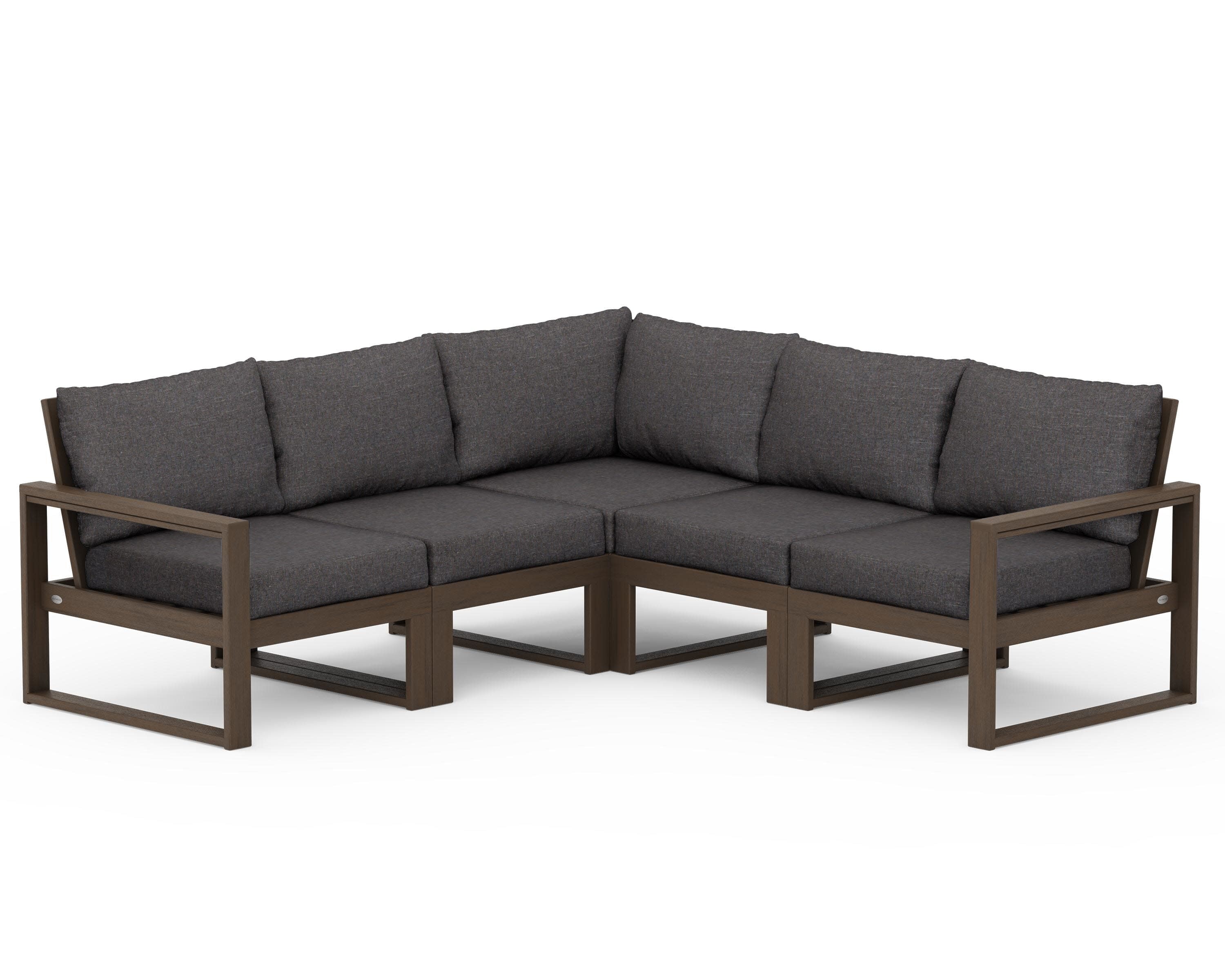 EDGE 5-Piece Modular Deep Seating Set in Kona / Ash Charcoal